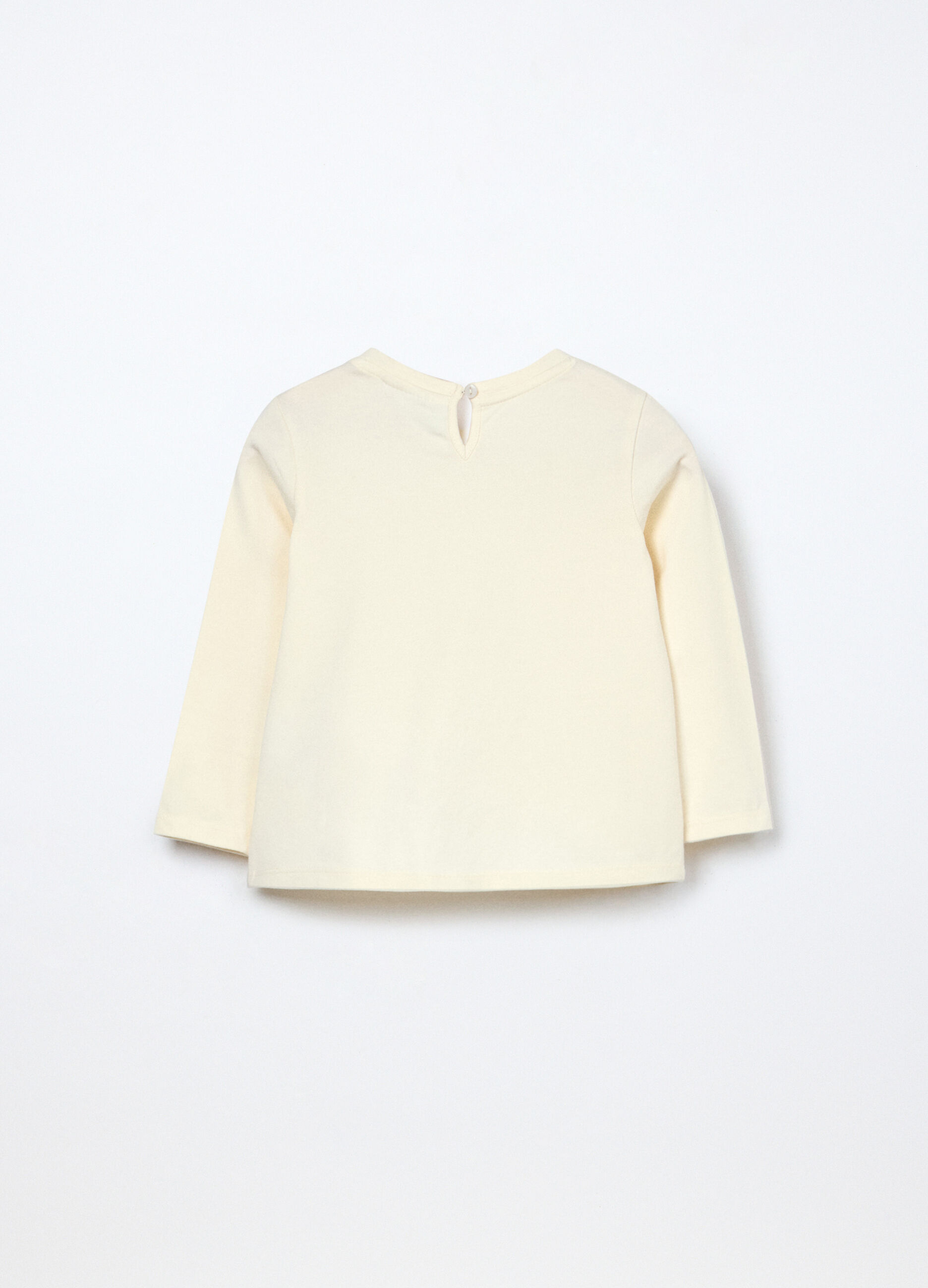 T-shirt in jersey di cotone stretch neonata_1