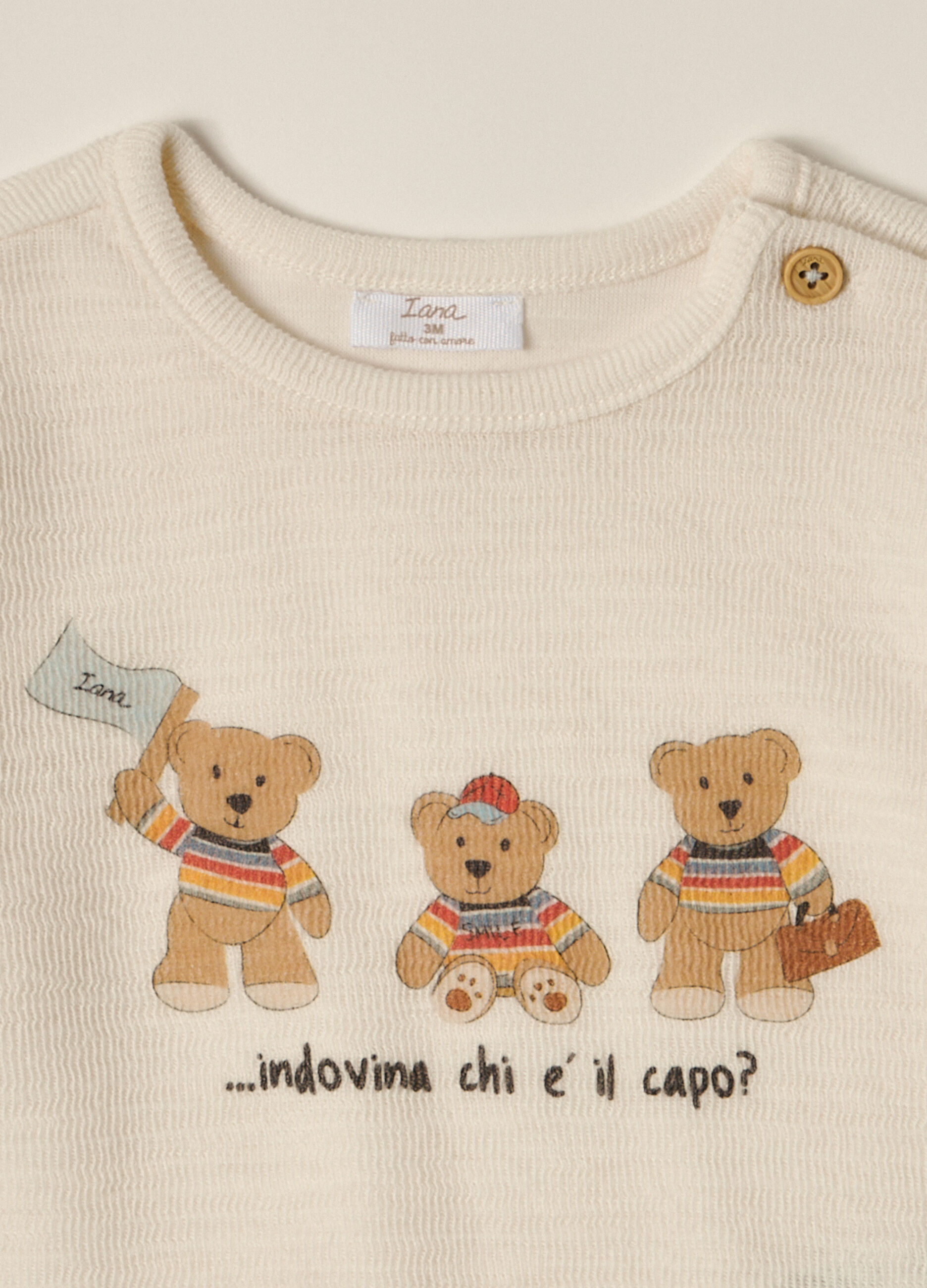 Felpa in french terry di misto cotone IANA neonato_1
