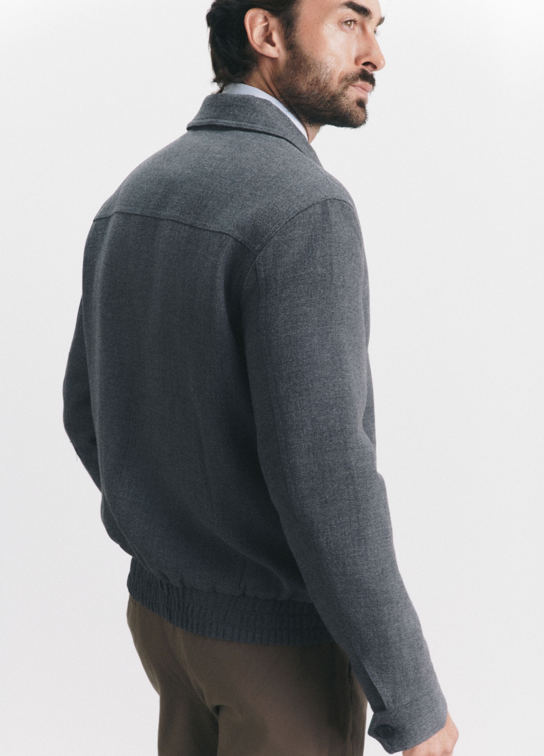 Blouson in flanella m&eacute;lange uomo_2