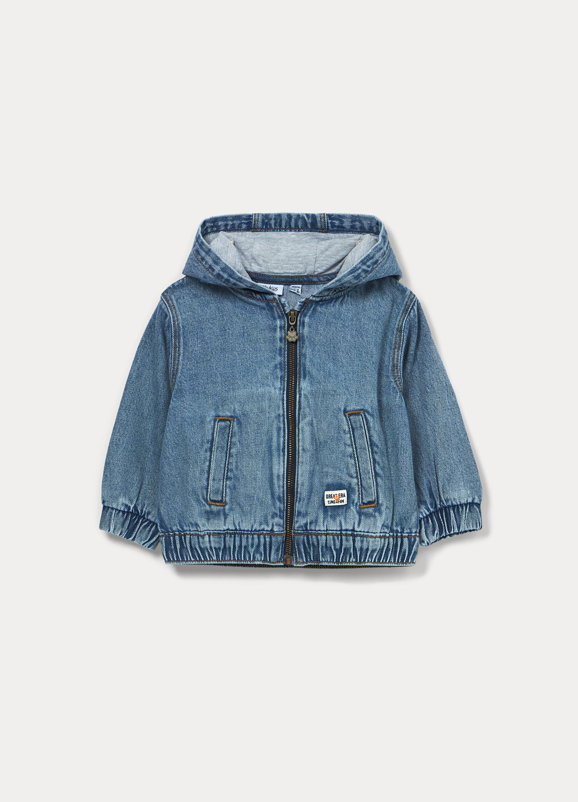 Giacca in denim misto cotone bimbo_0