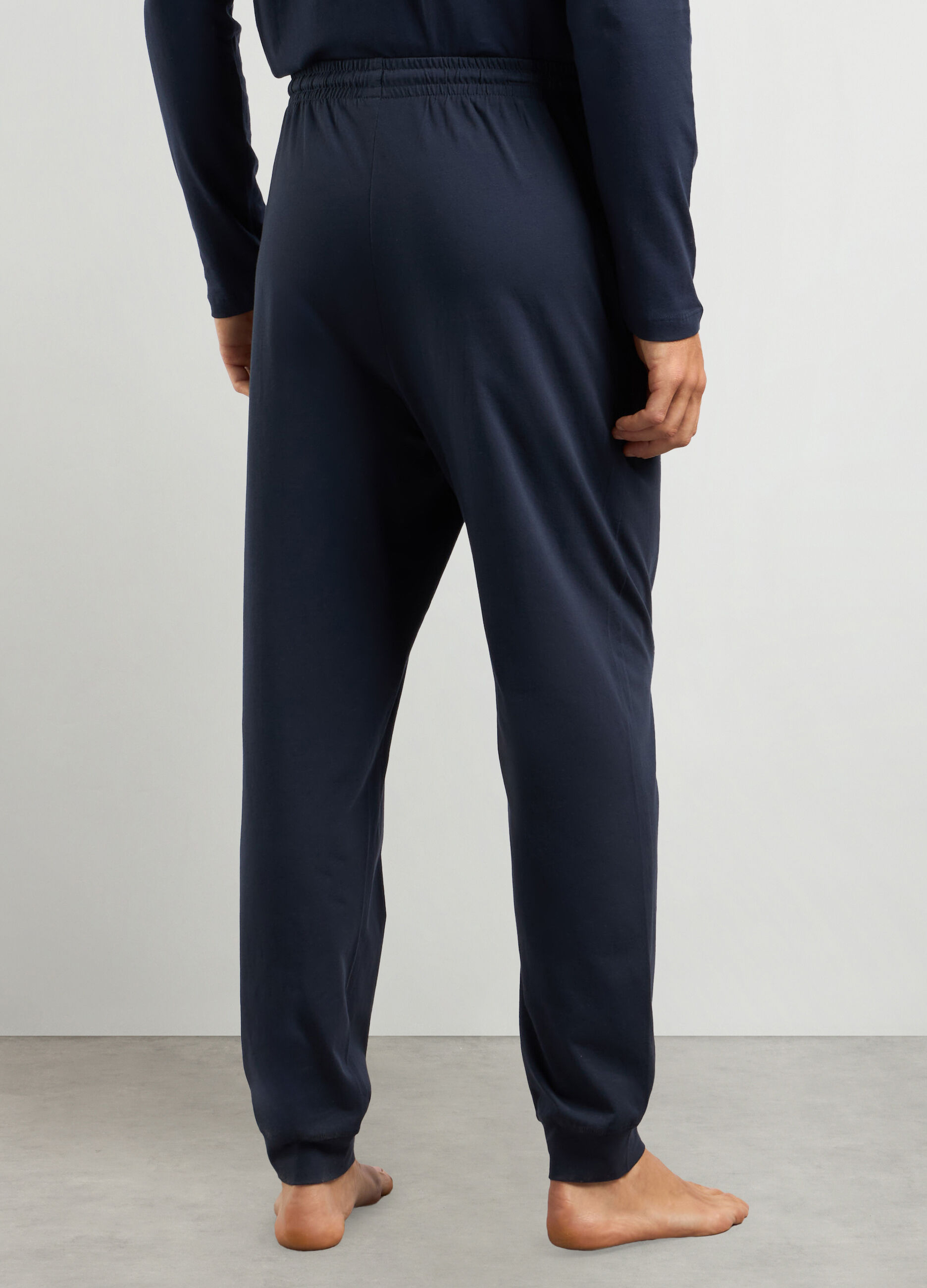 Pantaloni pigiama lunghi in puro cotone uomo_1