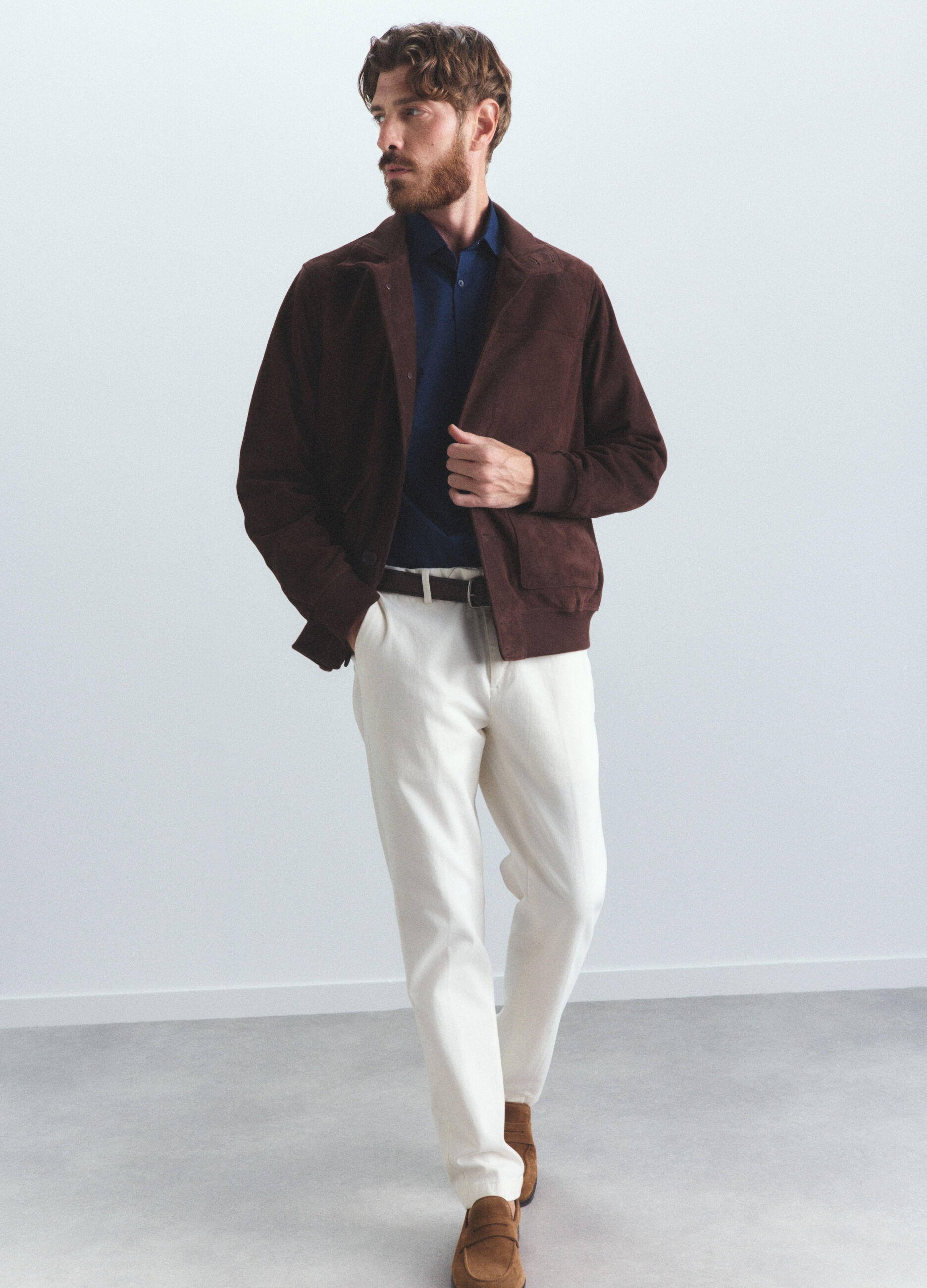 Camicia regular fit in misto cotone uomo_0