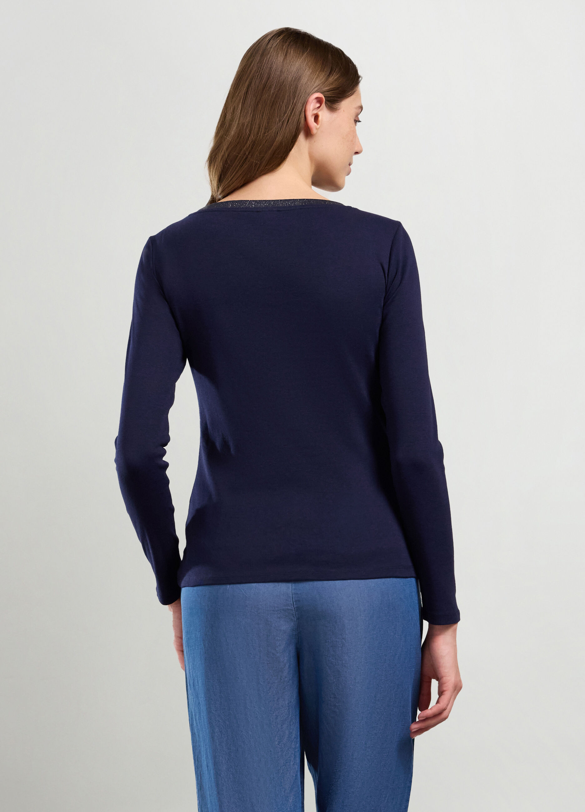 T-shirt in misto cotone donna_1