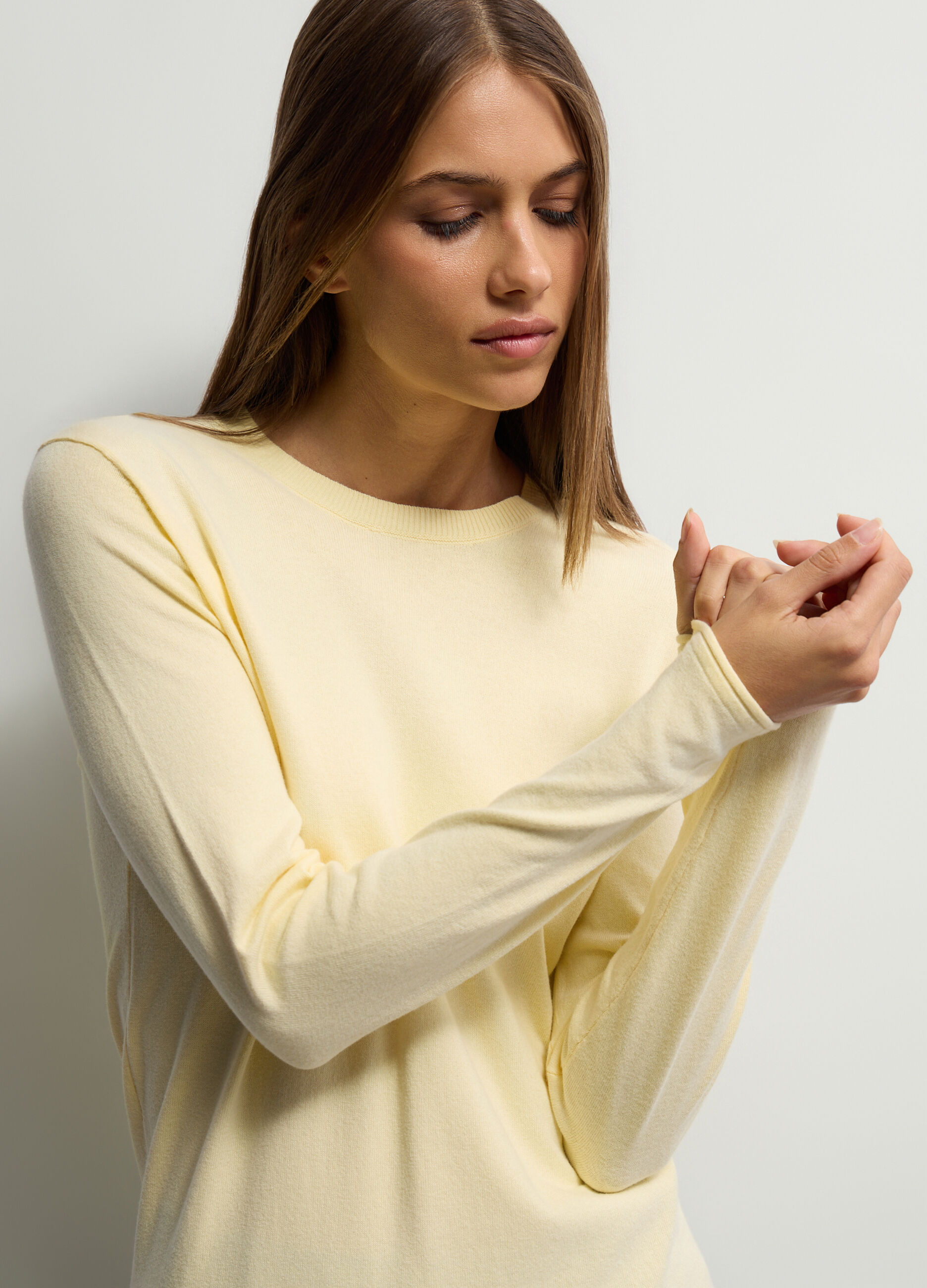 Pullover girocollo rasato donna_2