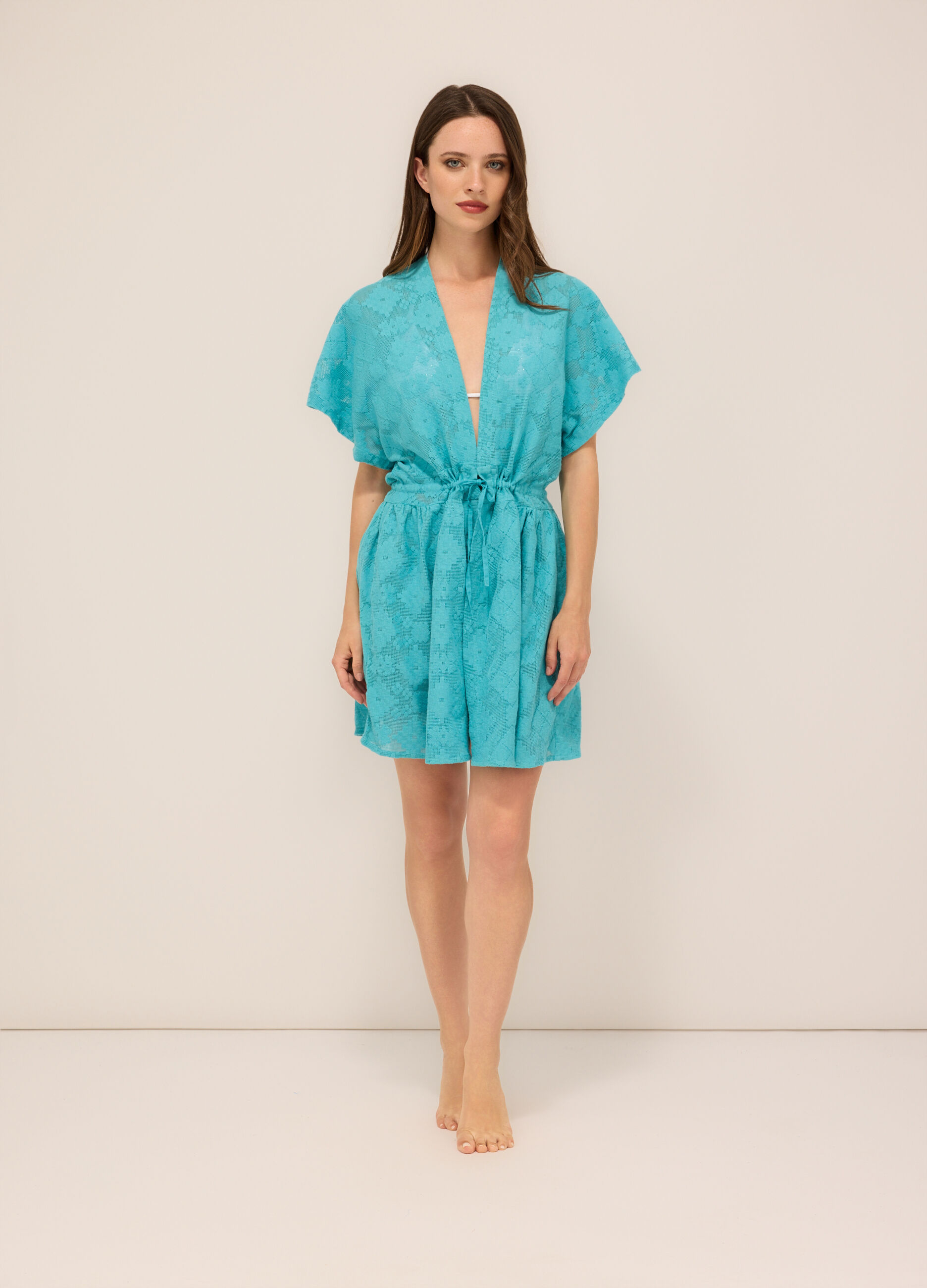 Copricostume misto cotone donna