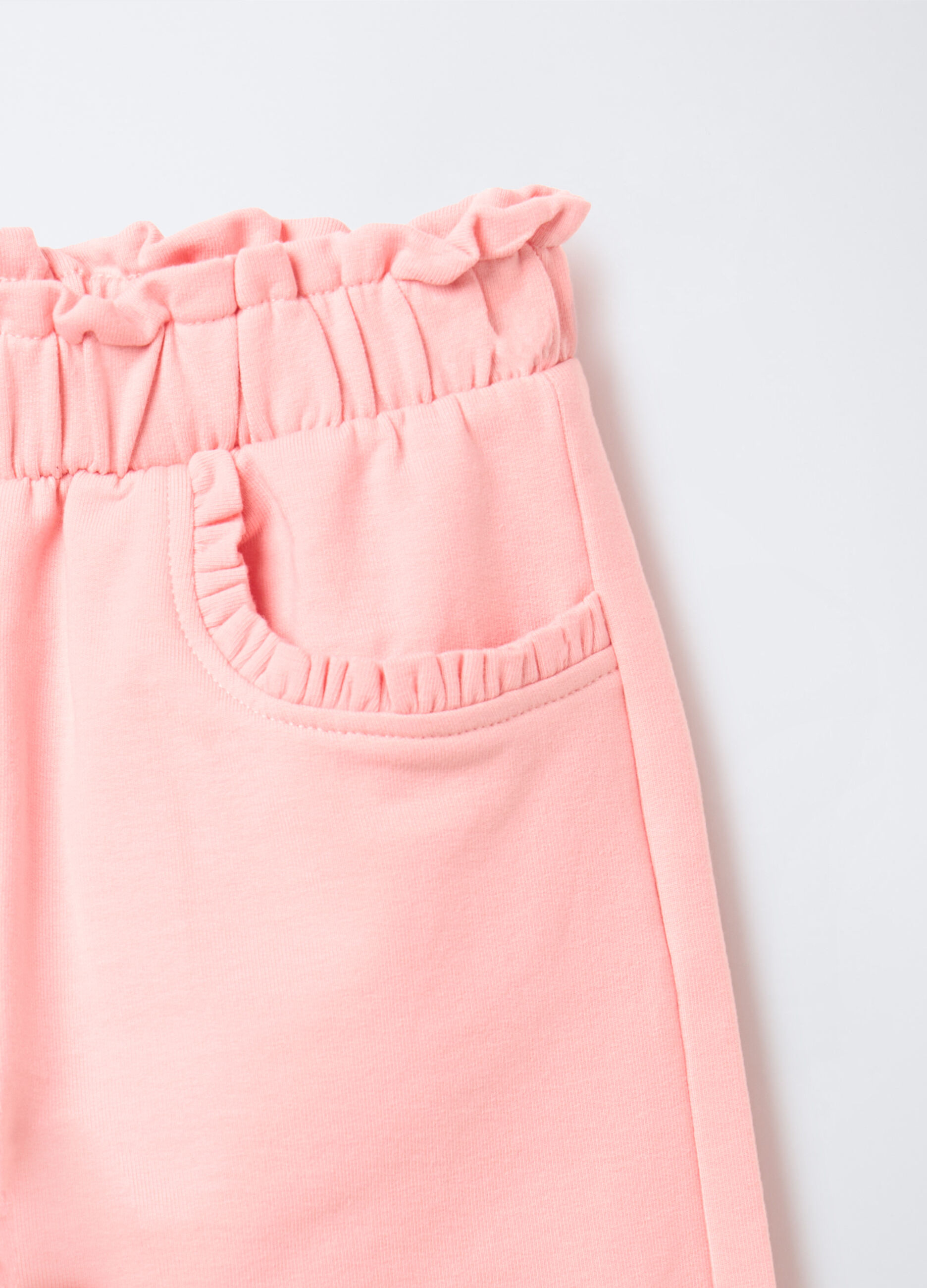 Jogger in cotone garzato stretch Fit Regular bimba_2