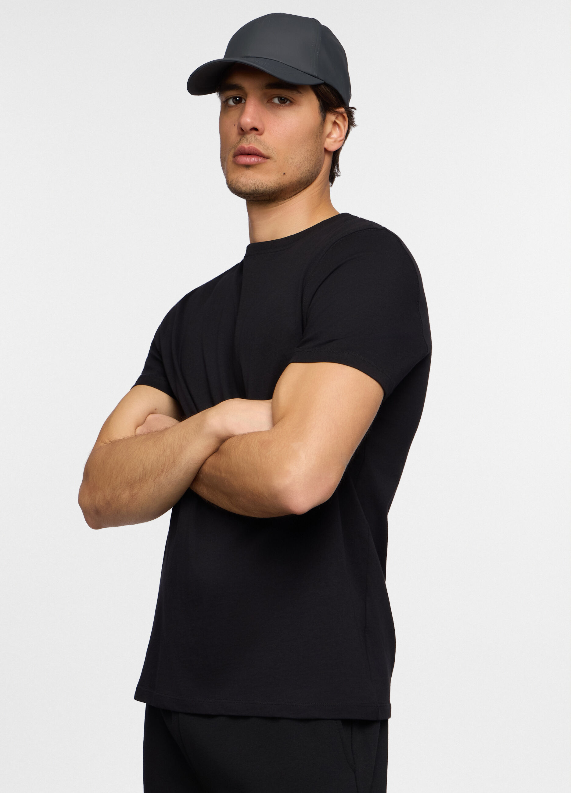 T-shirt girocollo in jersey di cotone uomo_0