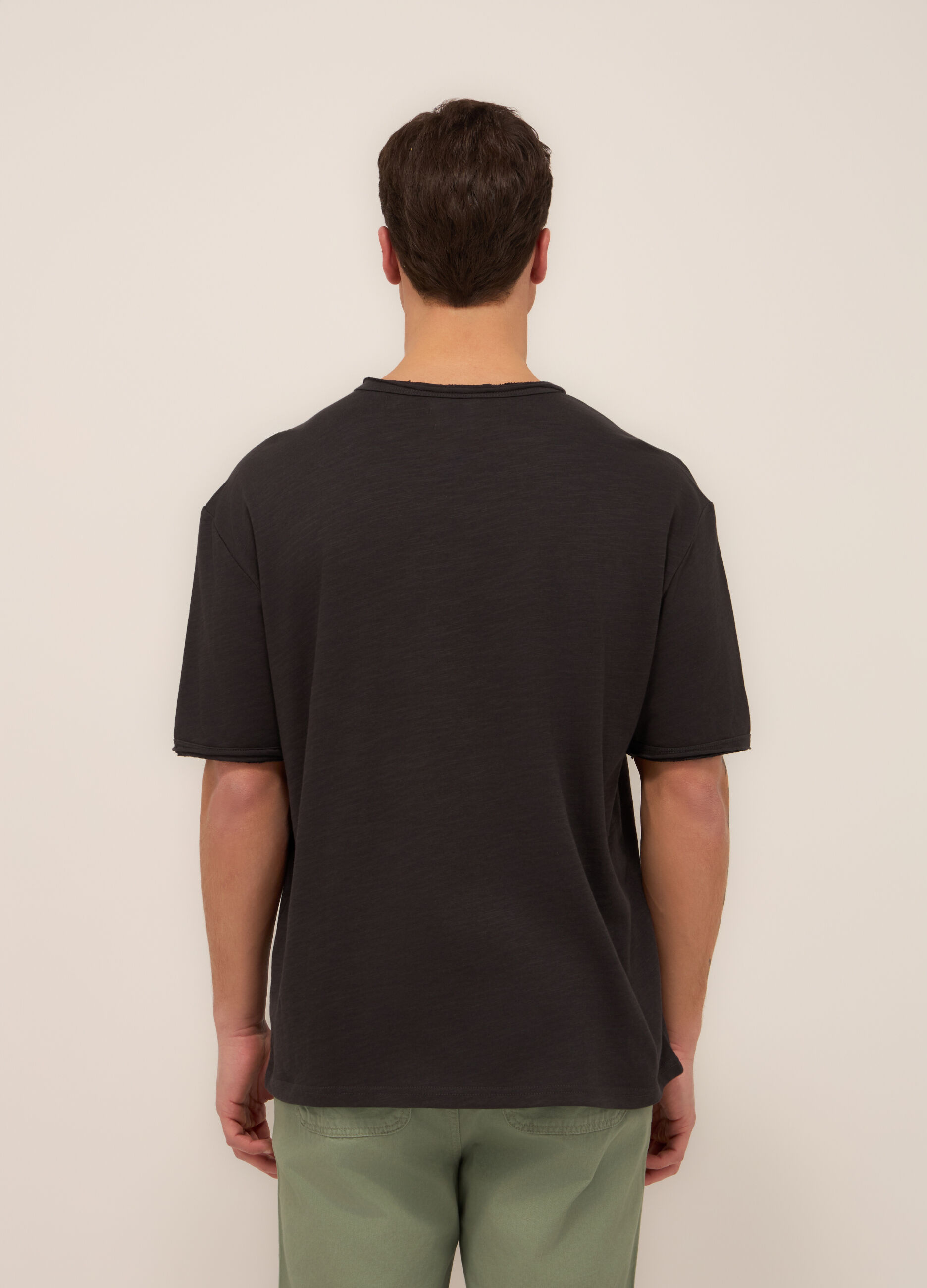 T-shirt girocollo in jersey di cotone uomo_1