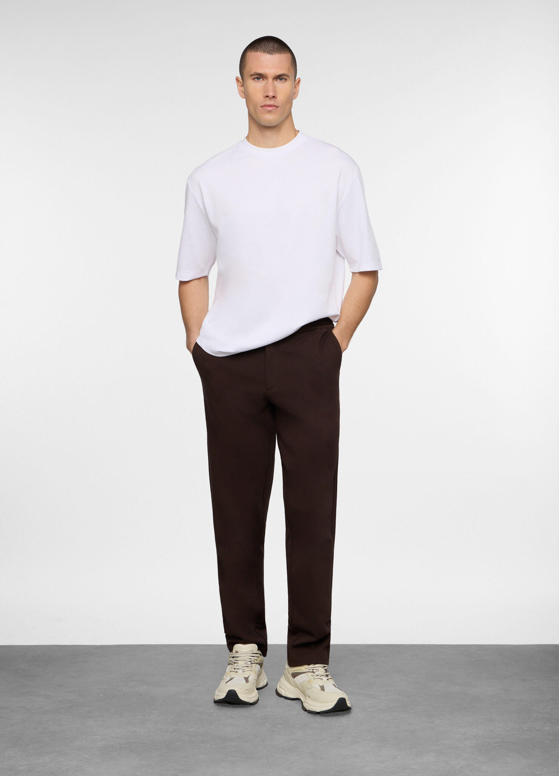Pantalone chino in misto cotone uomo_0