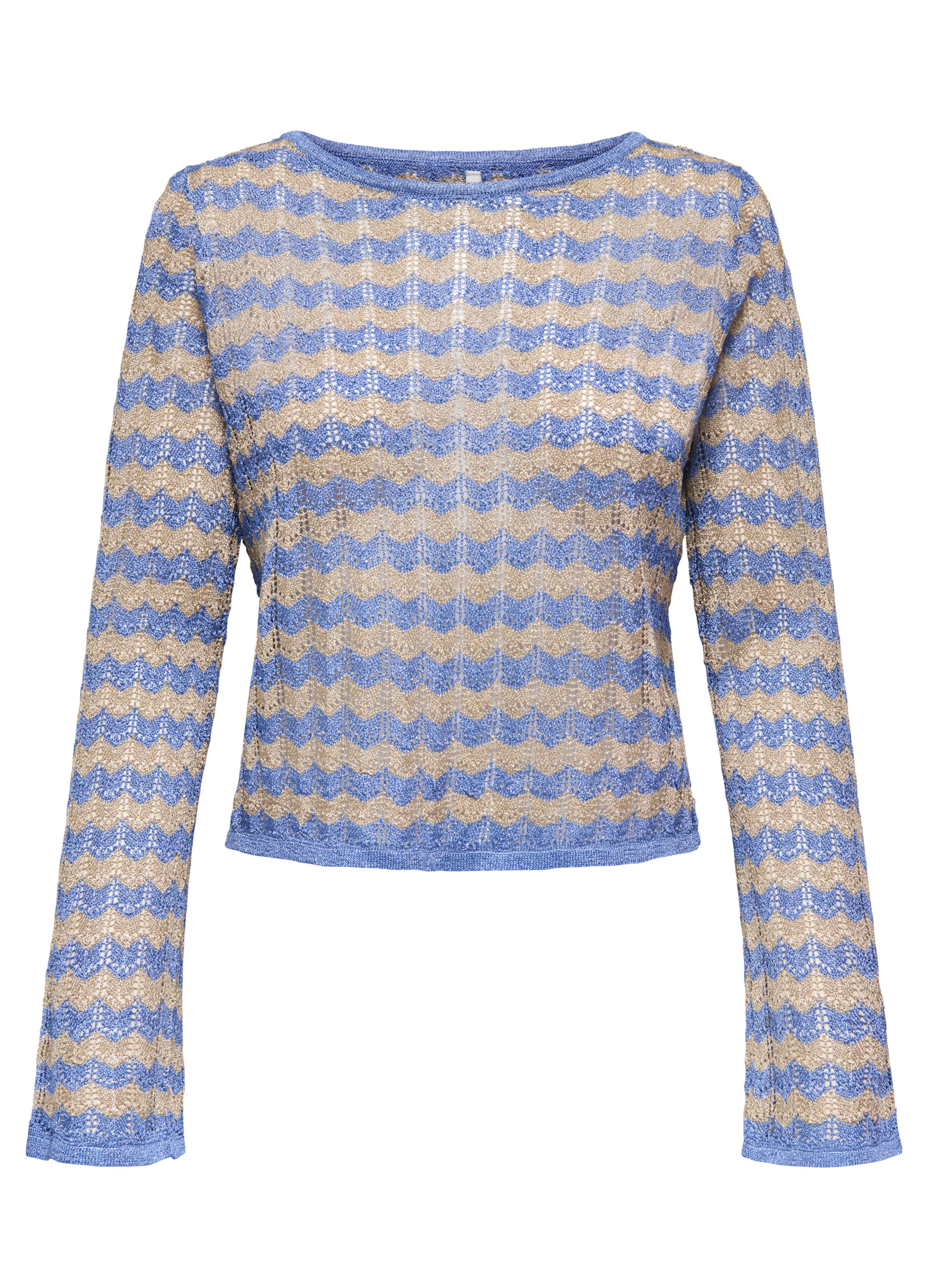 Maglione con scollo a barchetta operato donna_0