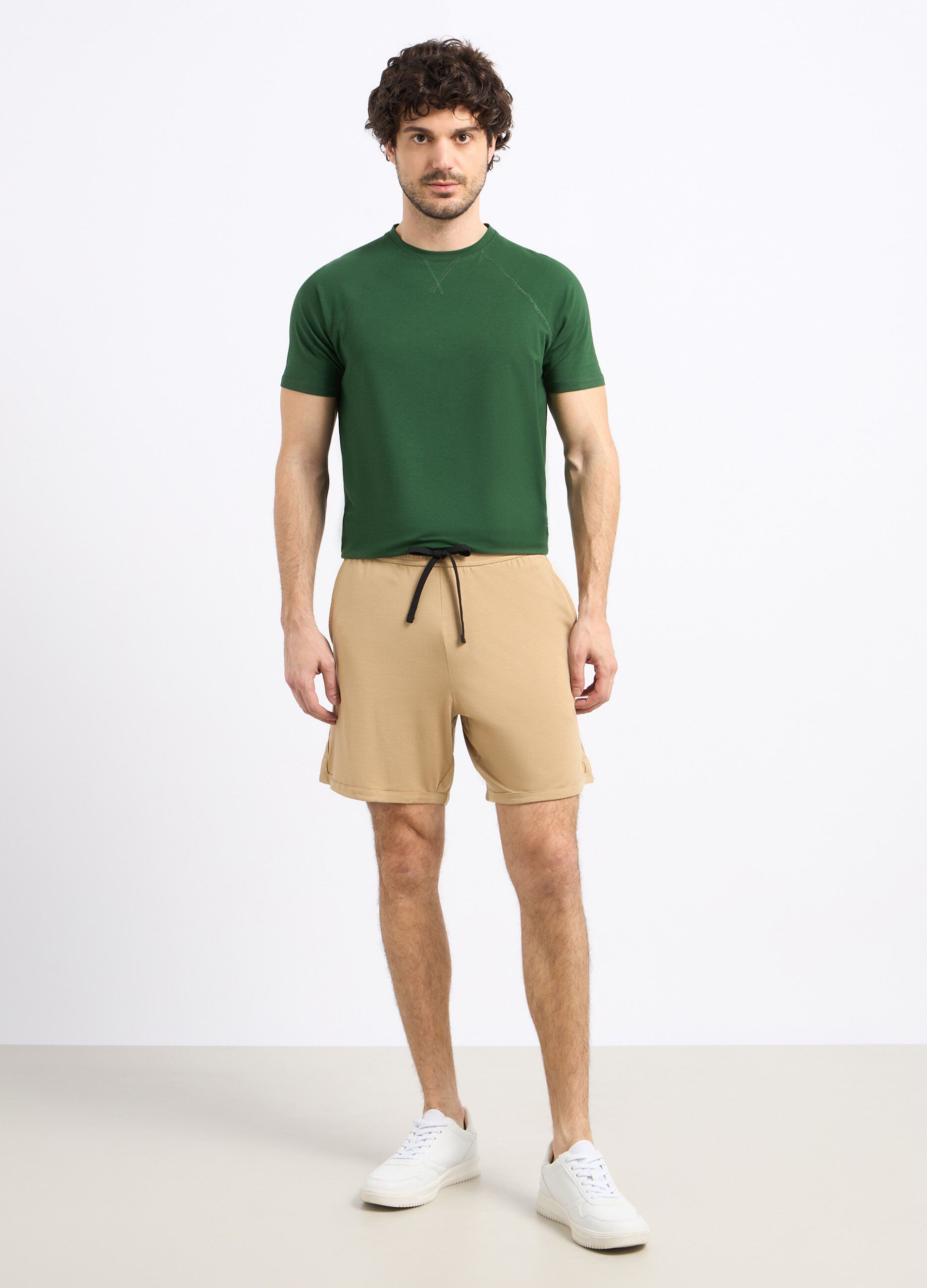 Shorts in misto cotone stretch uomo_0