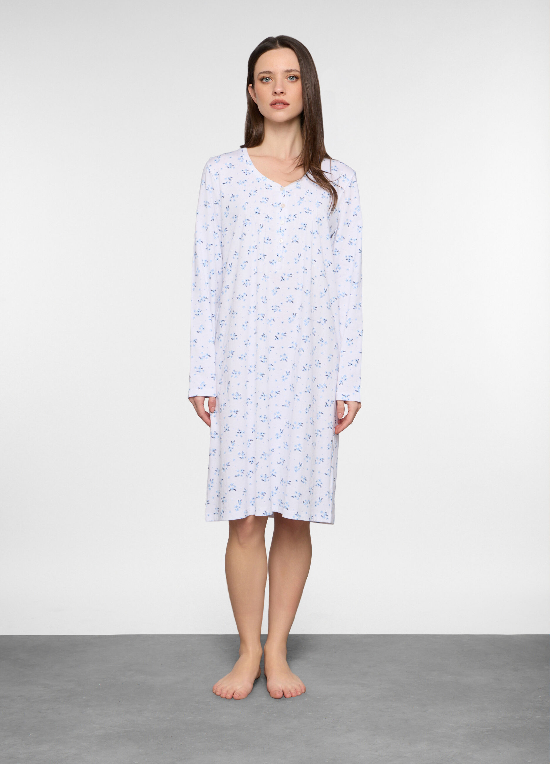 Camicia da notte in jersey stretch donna_0