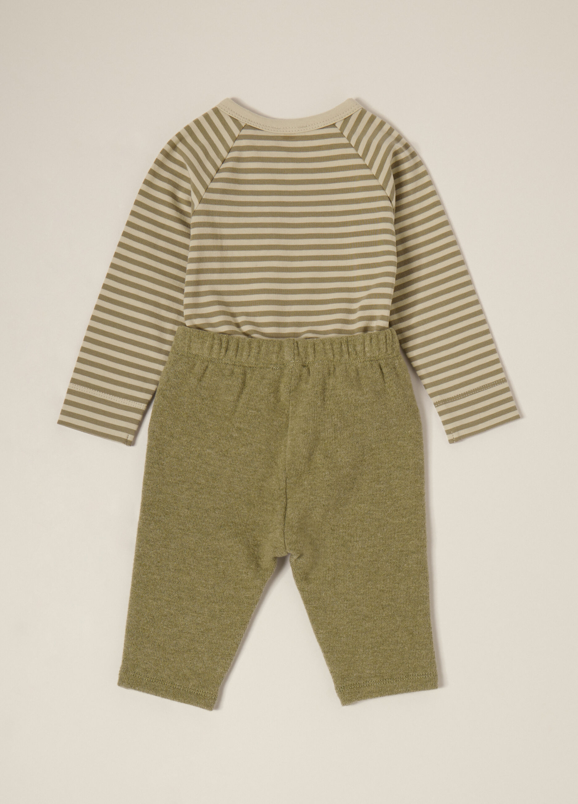 Set verde in misto cotone per neonata_2