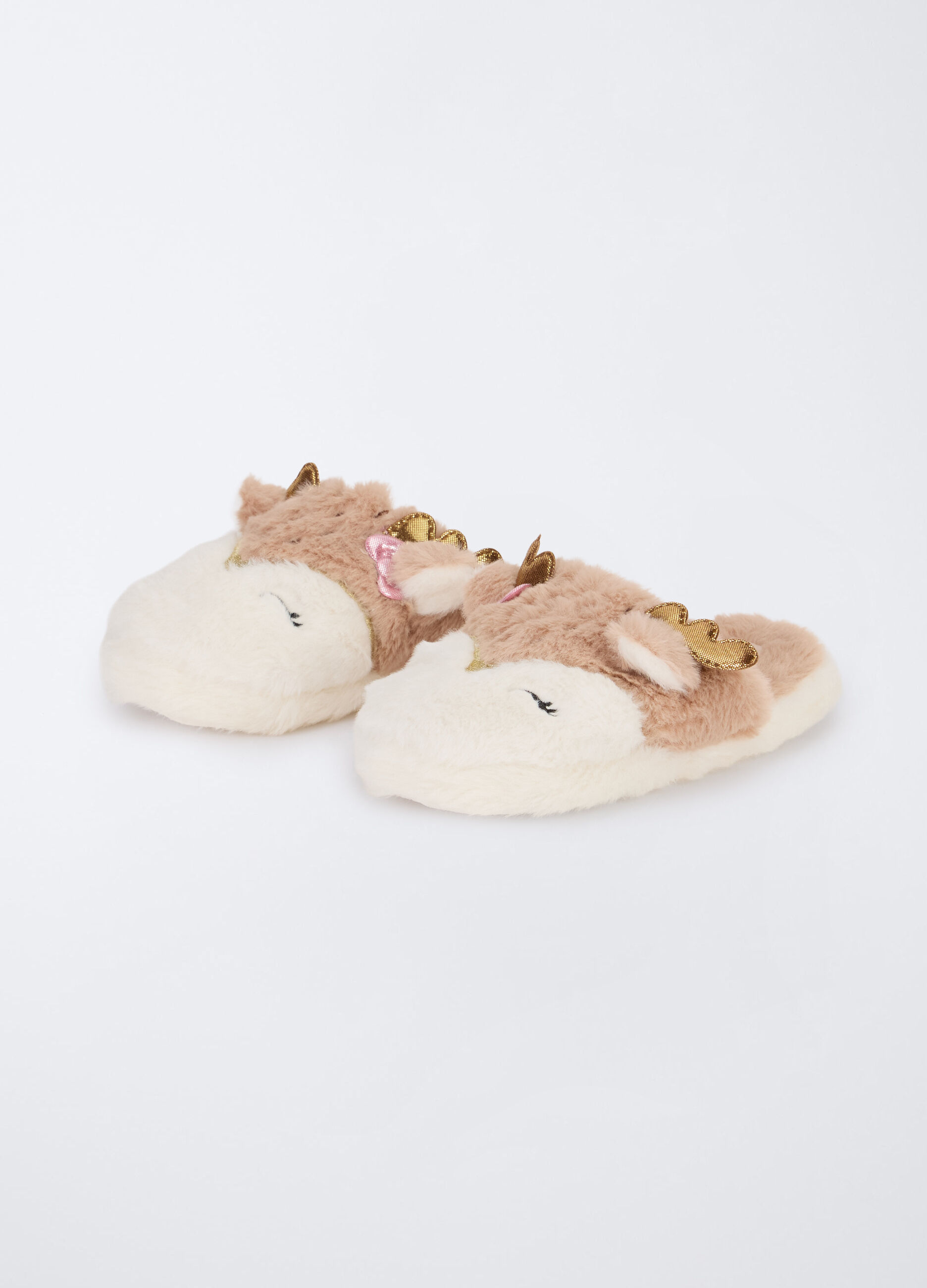 Pantofole in eco fur bambina_0