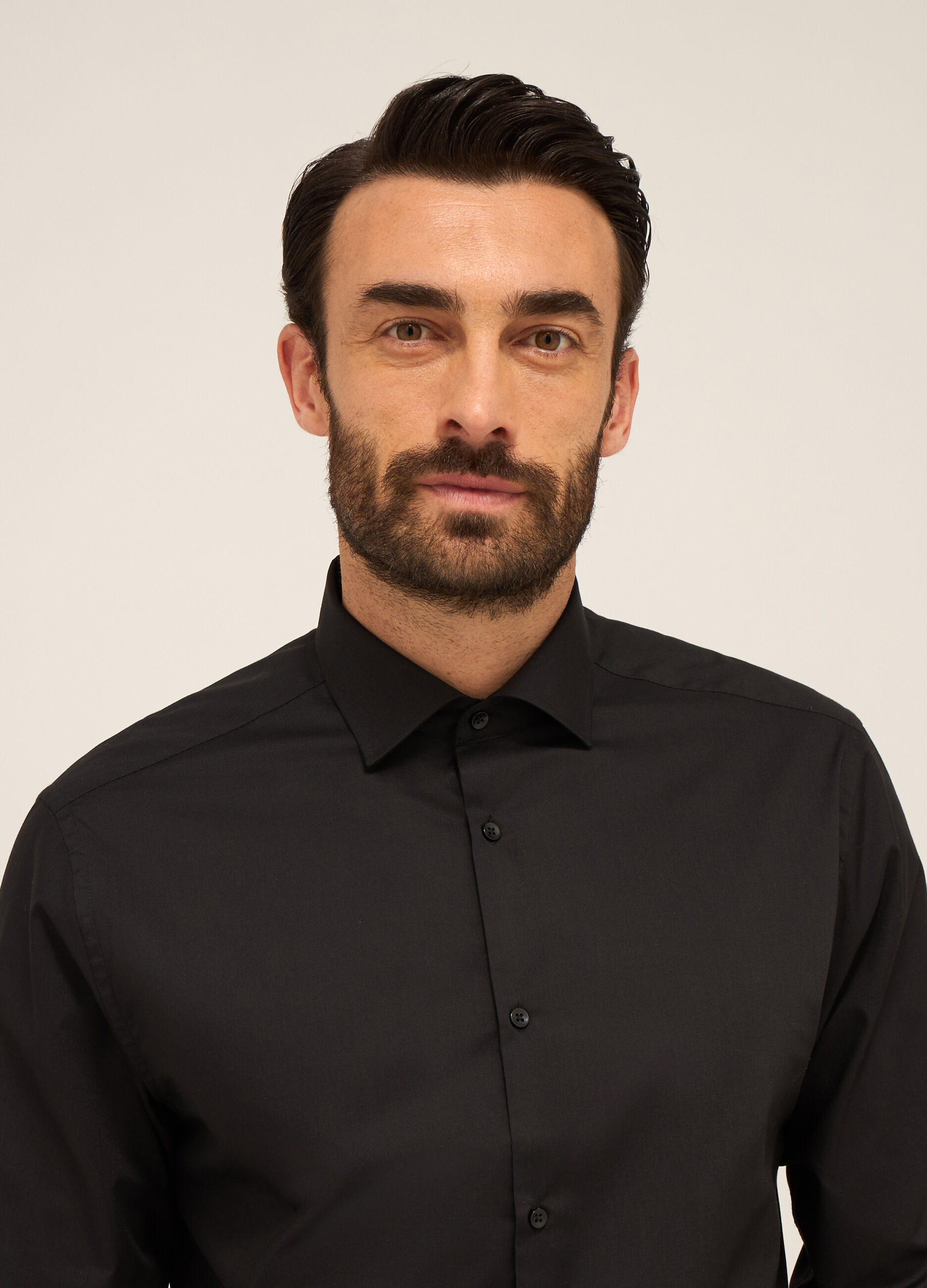 Camicia regular fit in misto cotone uomo_2