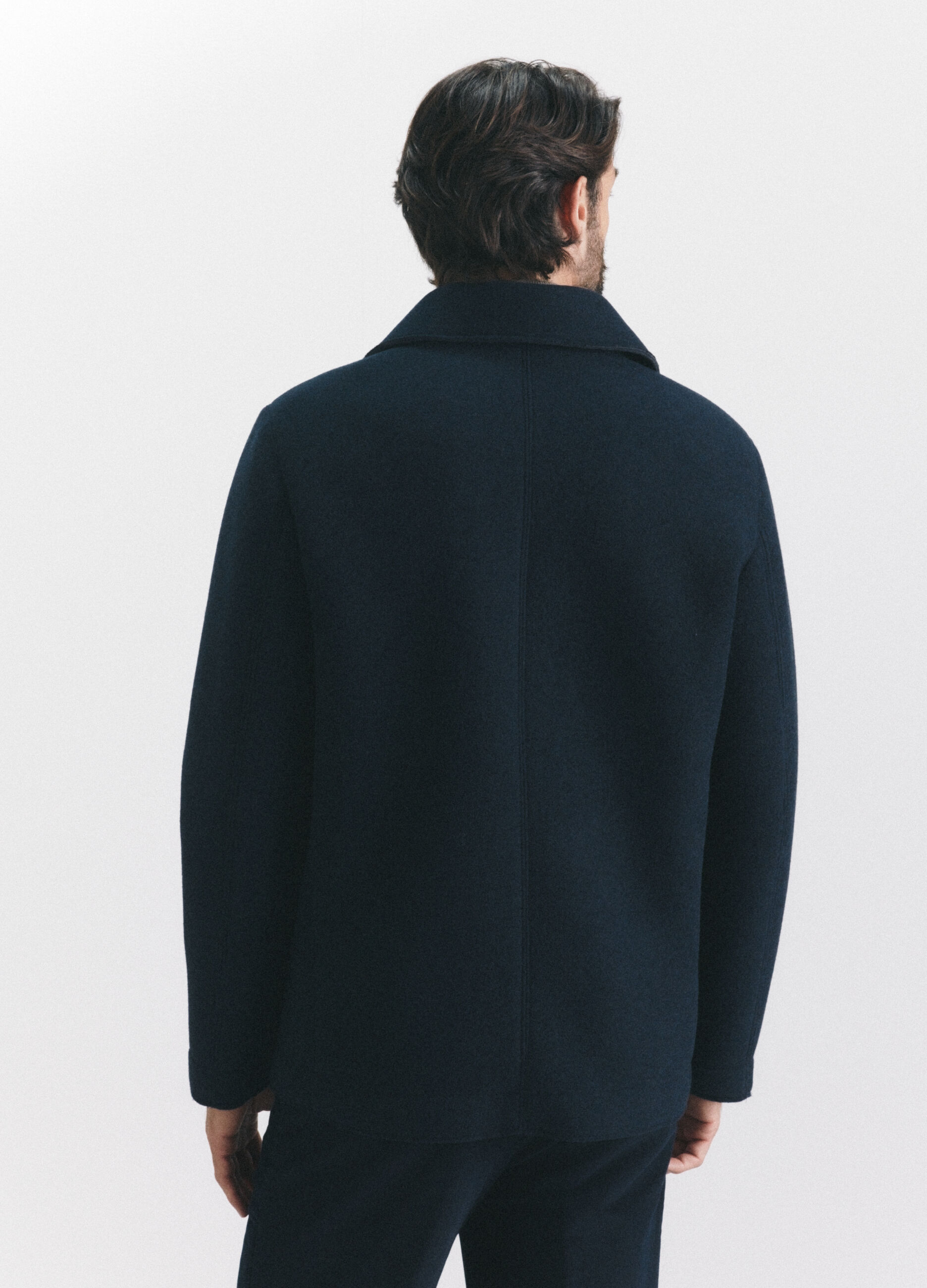 Cappotto stile caban in misto acrilico e lana uomo_2