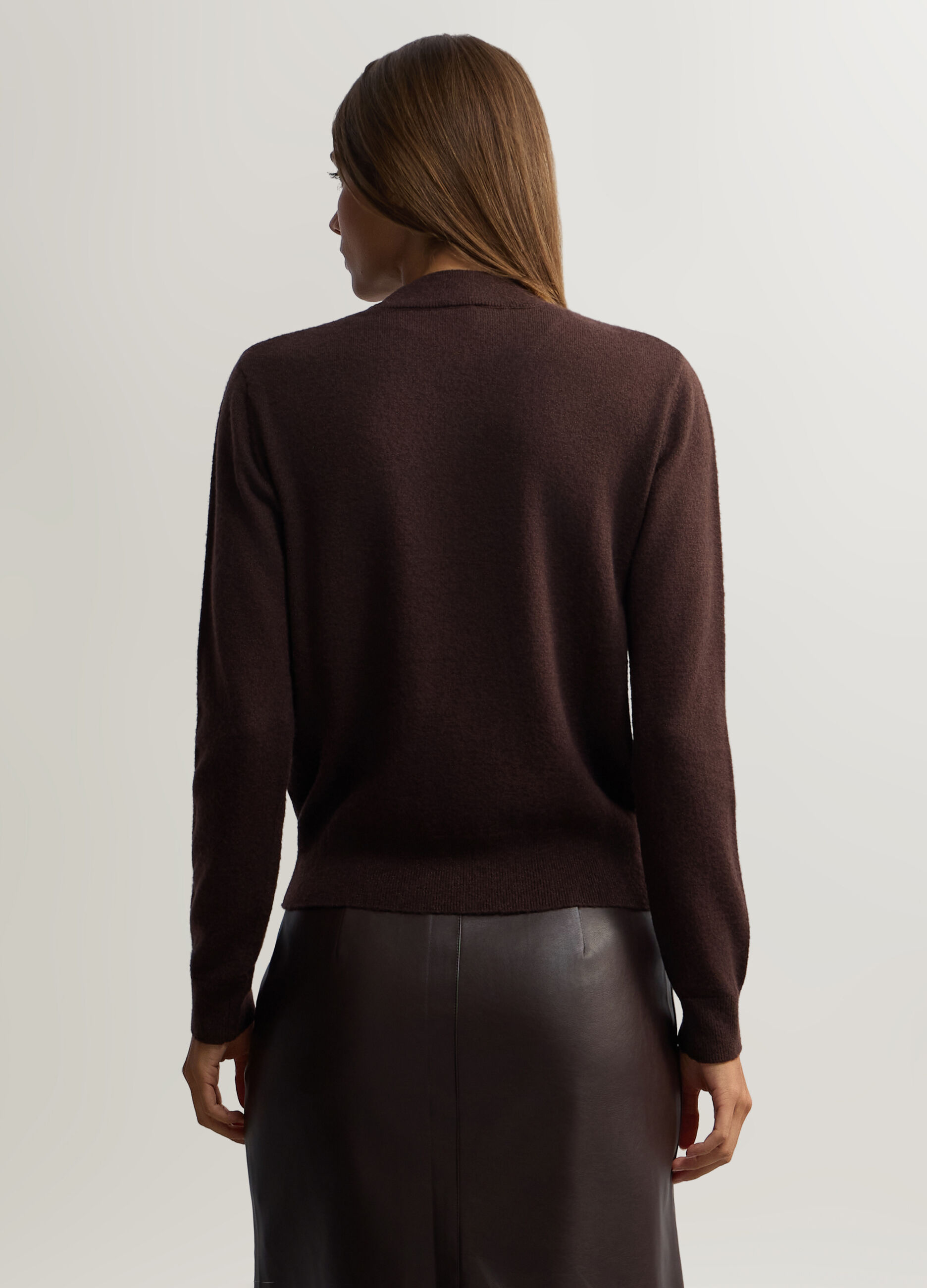Pullover girocollo rasato donna_1