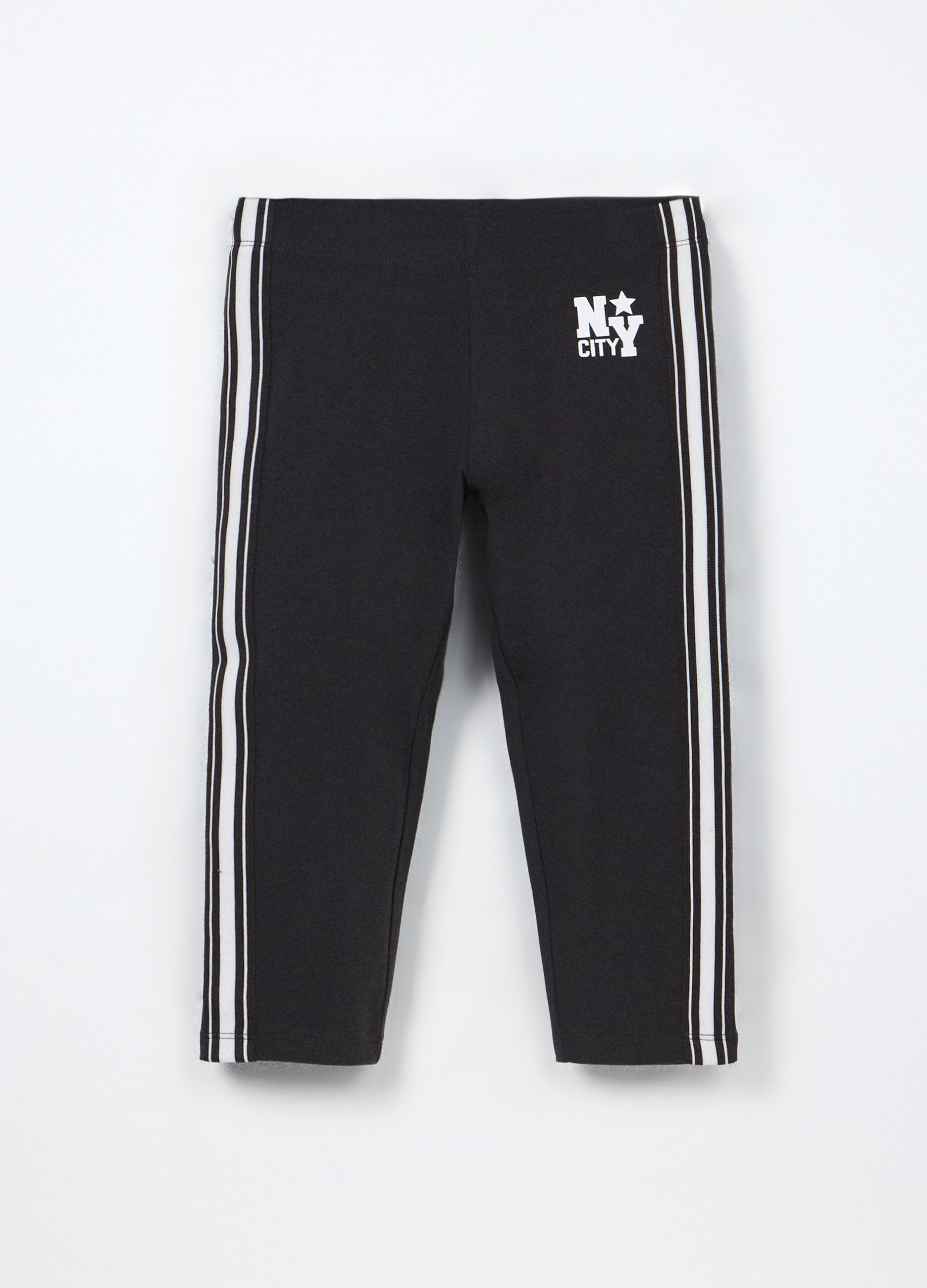 Leggings in jersey di cotone stretch ragazza_0