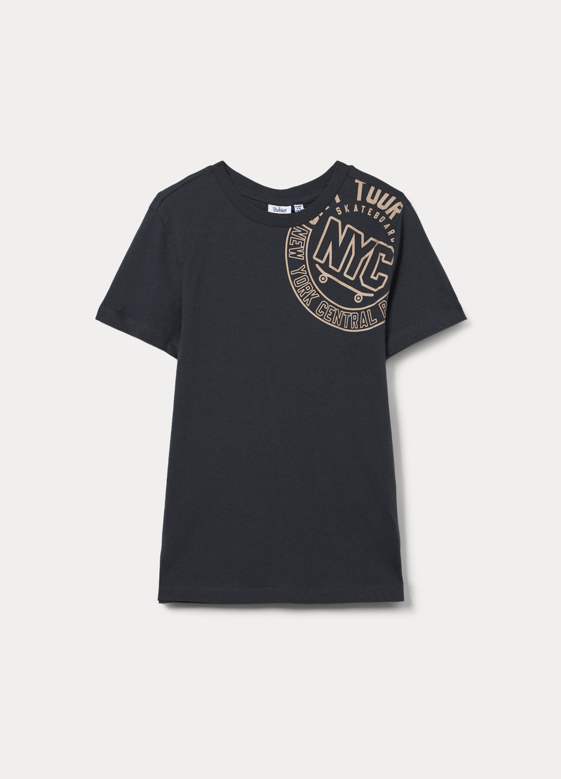 T-shirt girocollo in jersey di puro cotone ragazzo_0