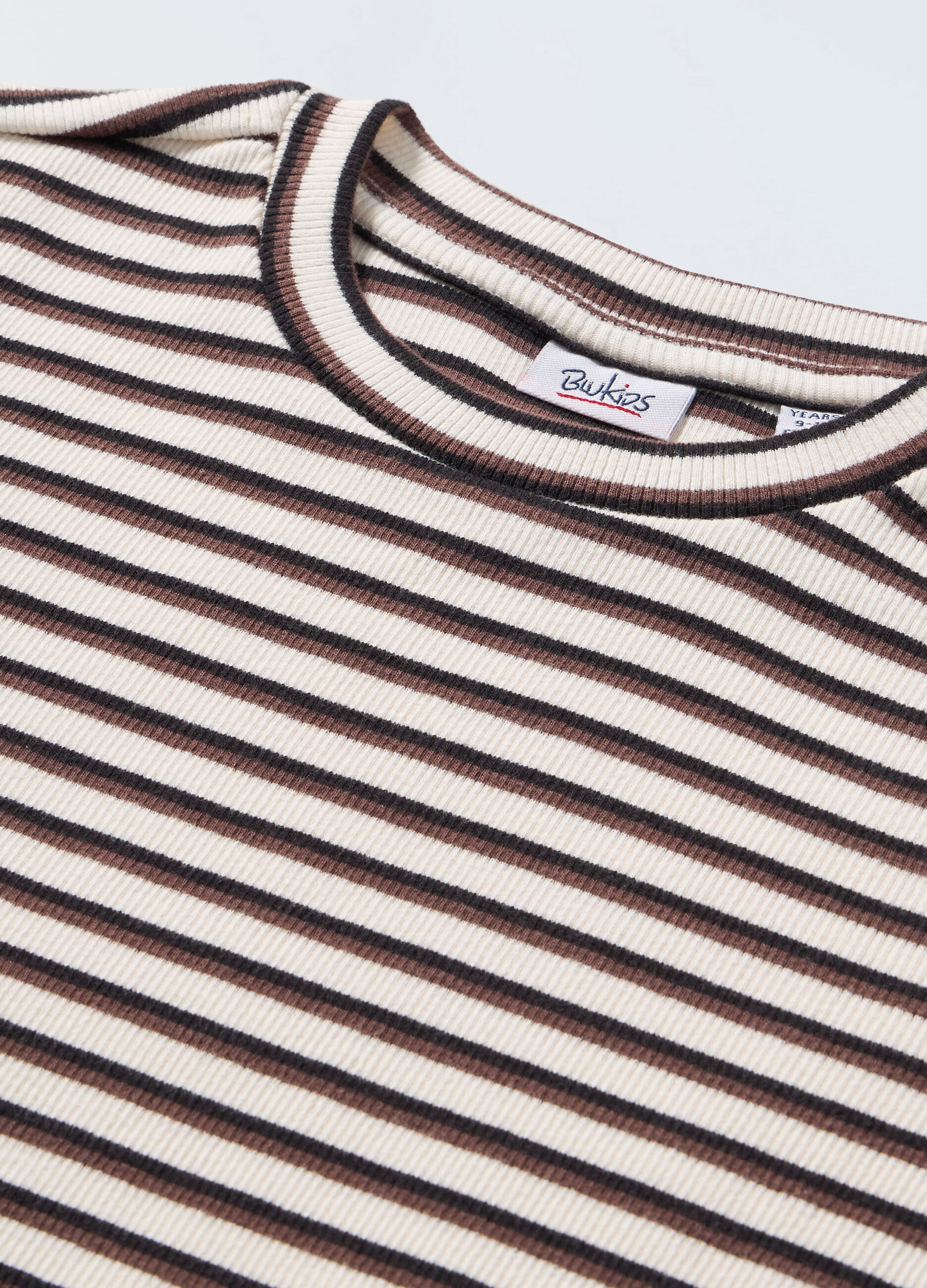 T-shirt in costina di cotone stretch ragazza_1