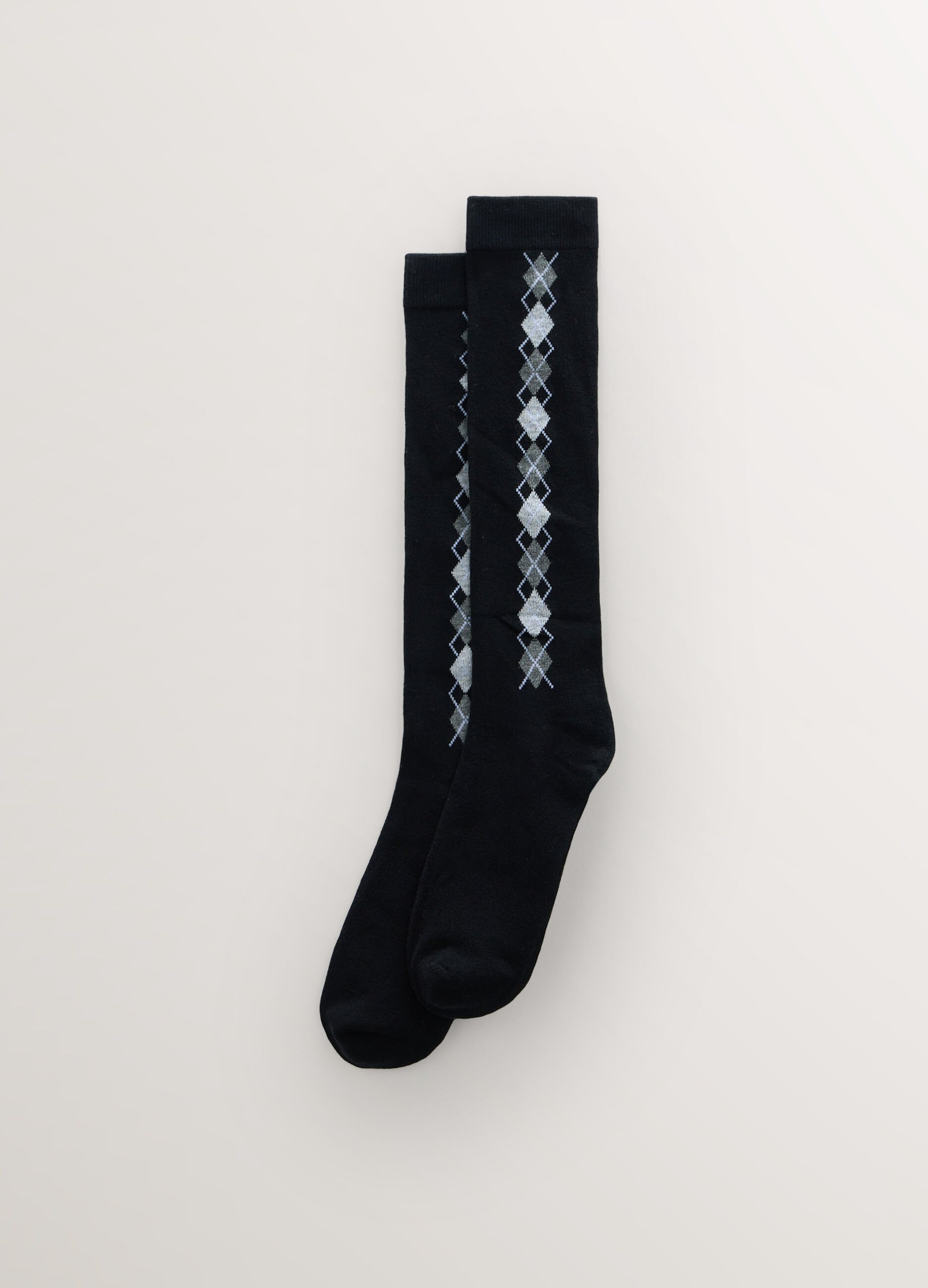 Calze lunghe in costina misto cotone stretch donna_0