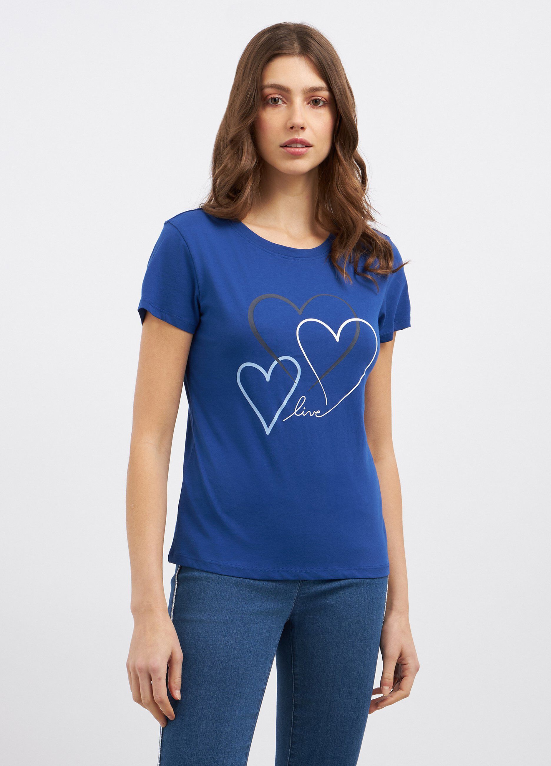 T-shirt in puro cotone donna_0