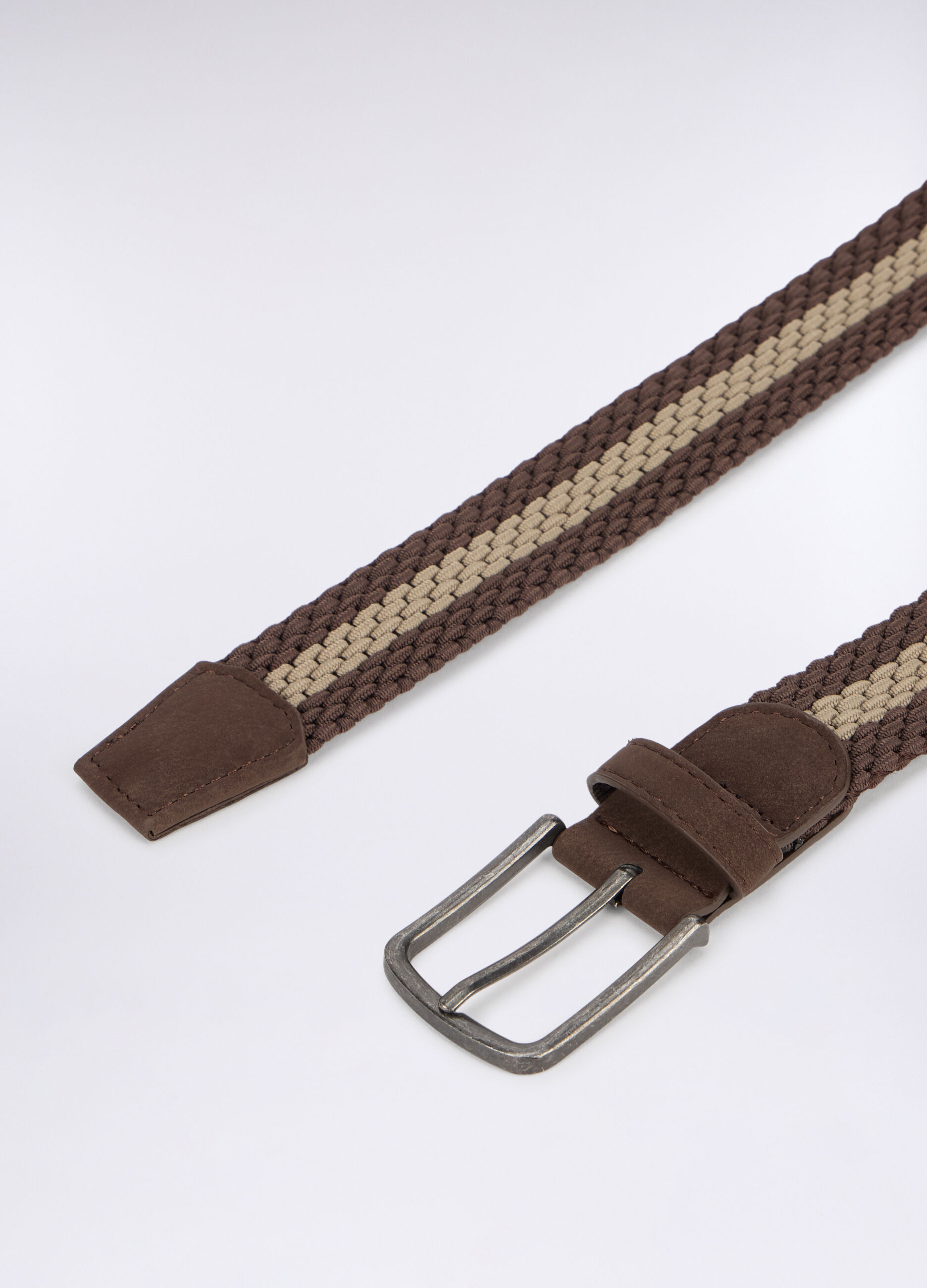 Cintura intrecciata bicolore uomo_1