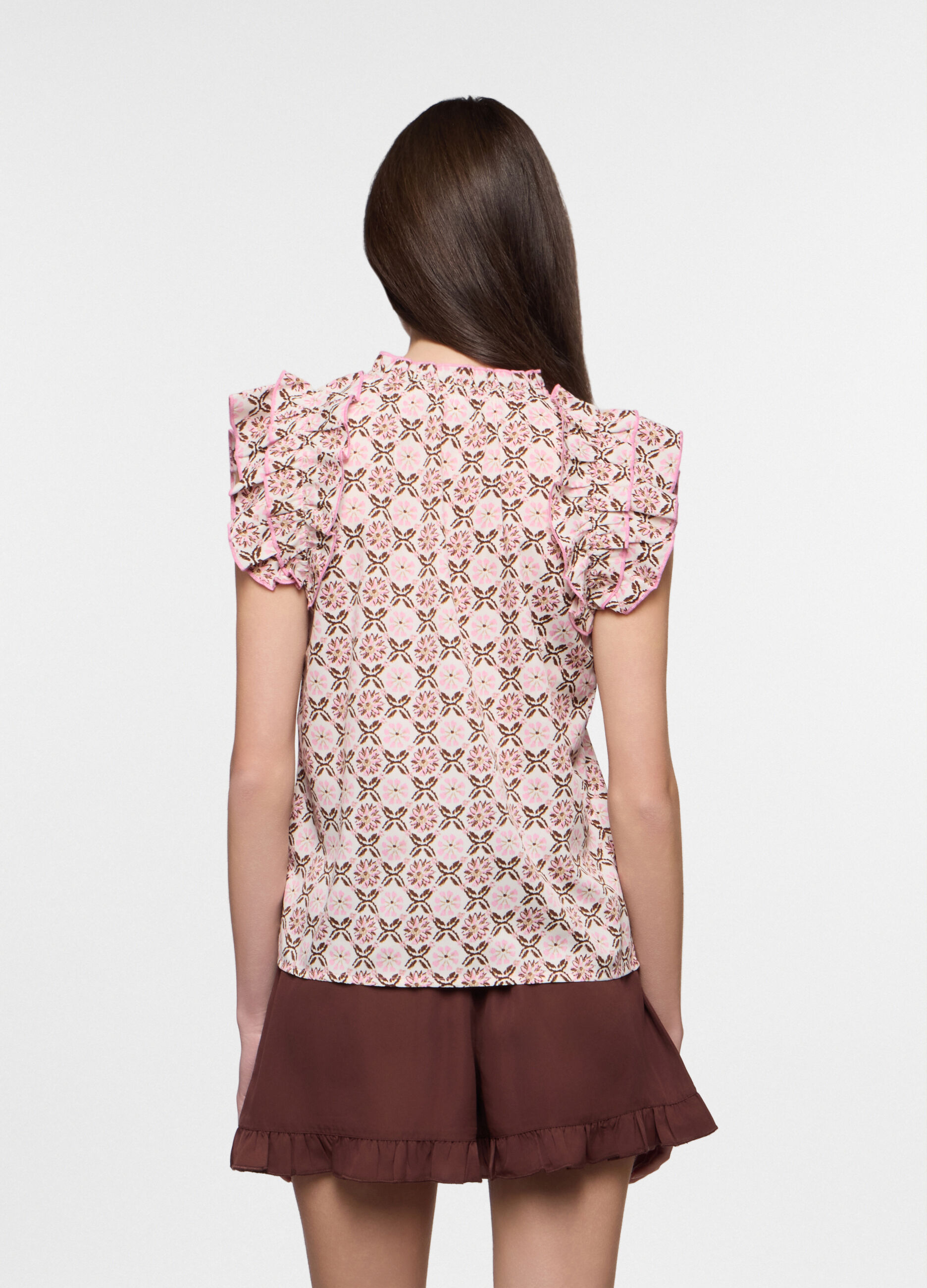 T-shirt in american cr&ecirc;pe donna_1