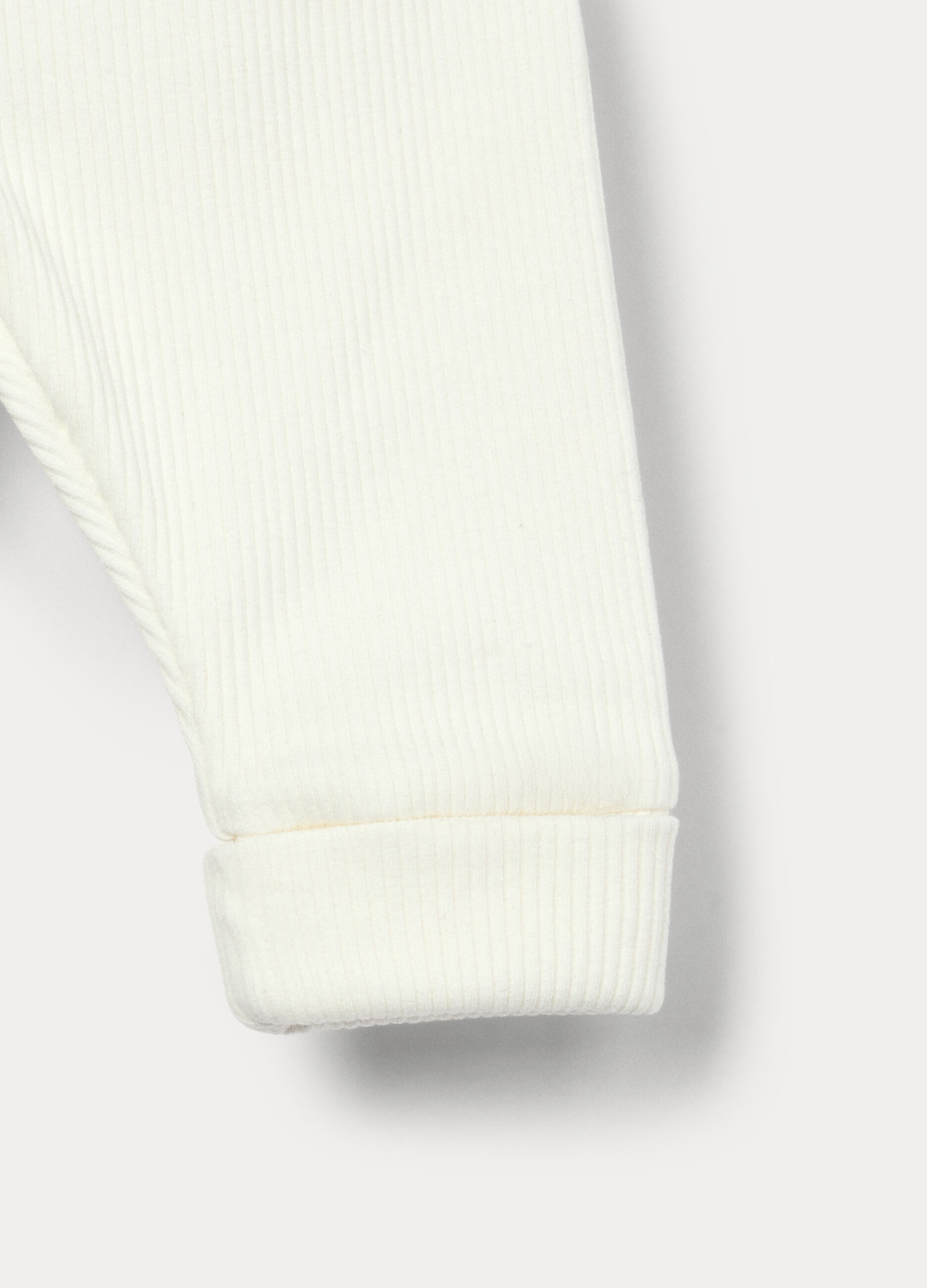 Pack 2 leggings in costina di cotone stretch _3