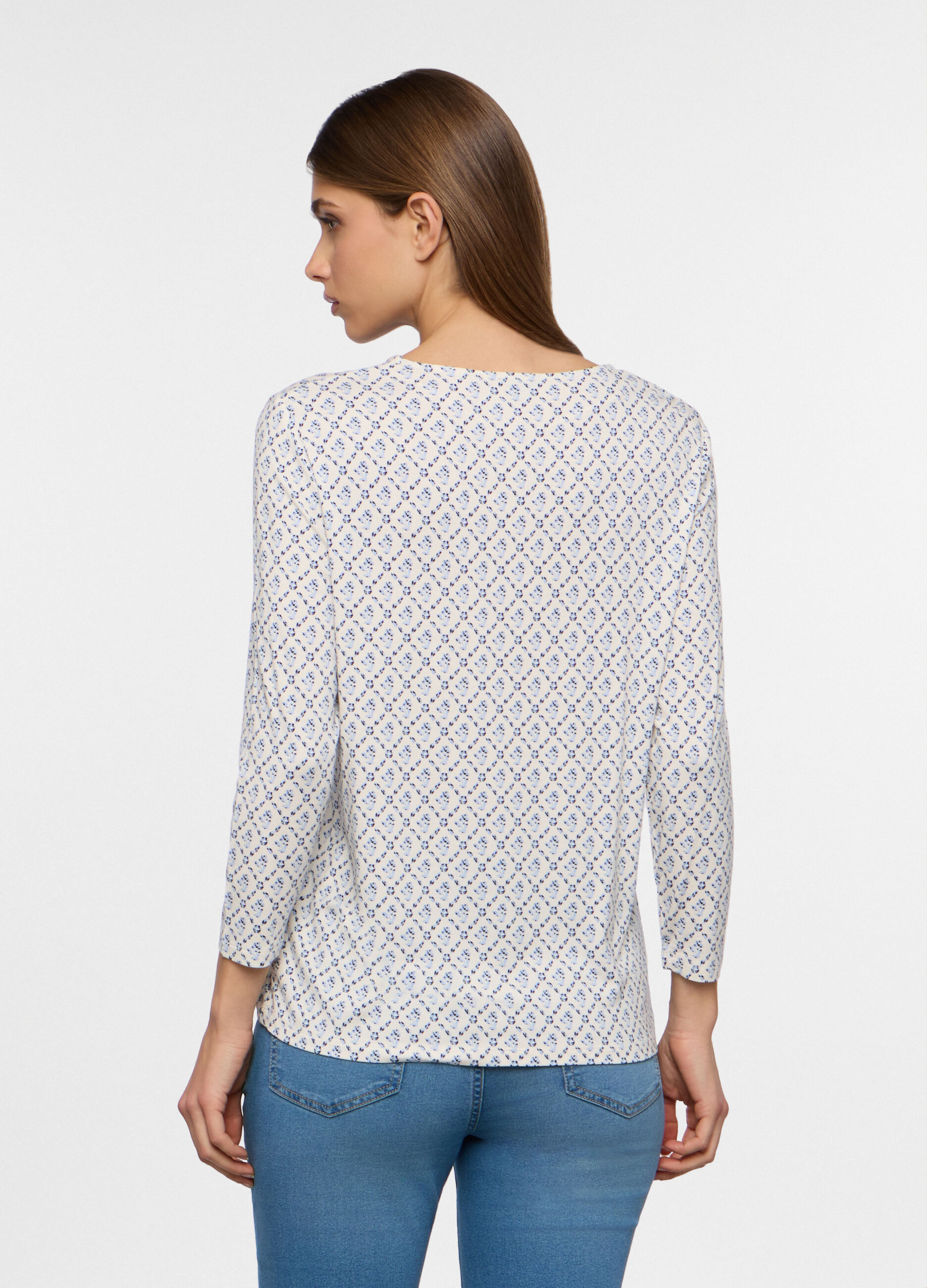 T-shirt in jersey di viscosa stretch donna_1