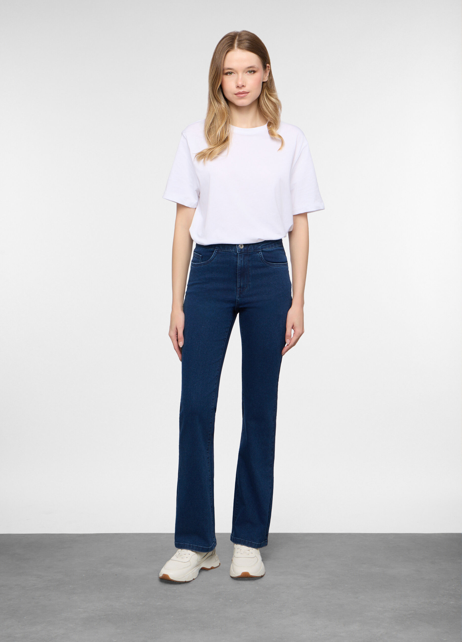 5 Tasche fit Flare in denim stretch donna_0