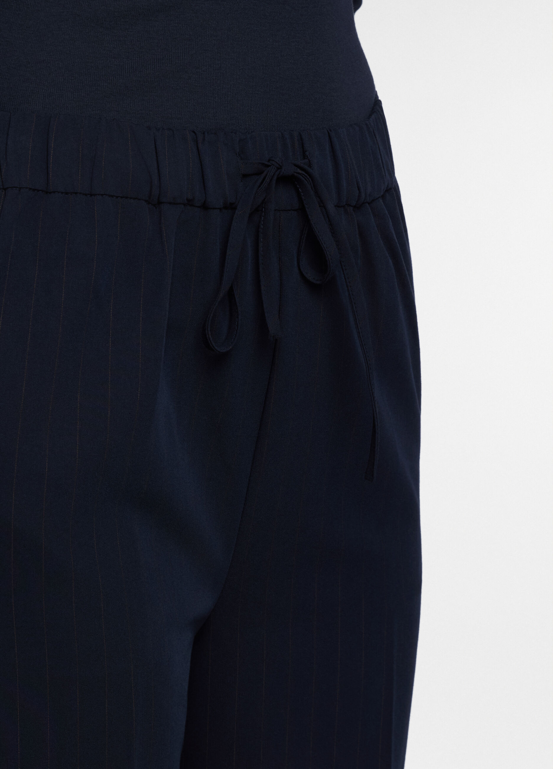 Pantaloni straight fit in poli viscosa stretch donna_2