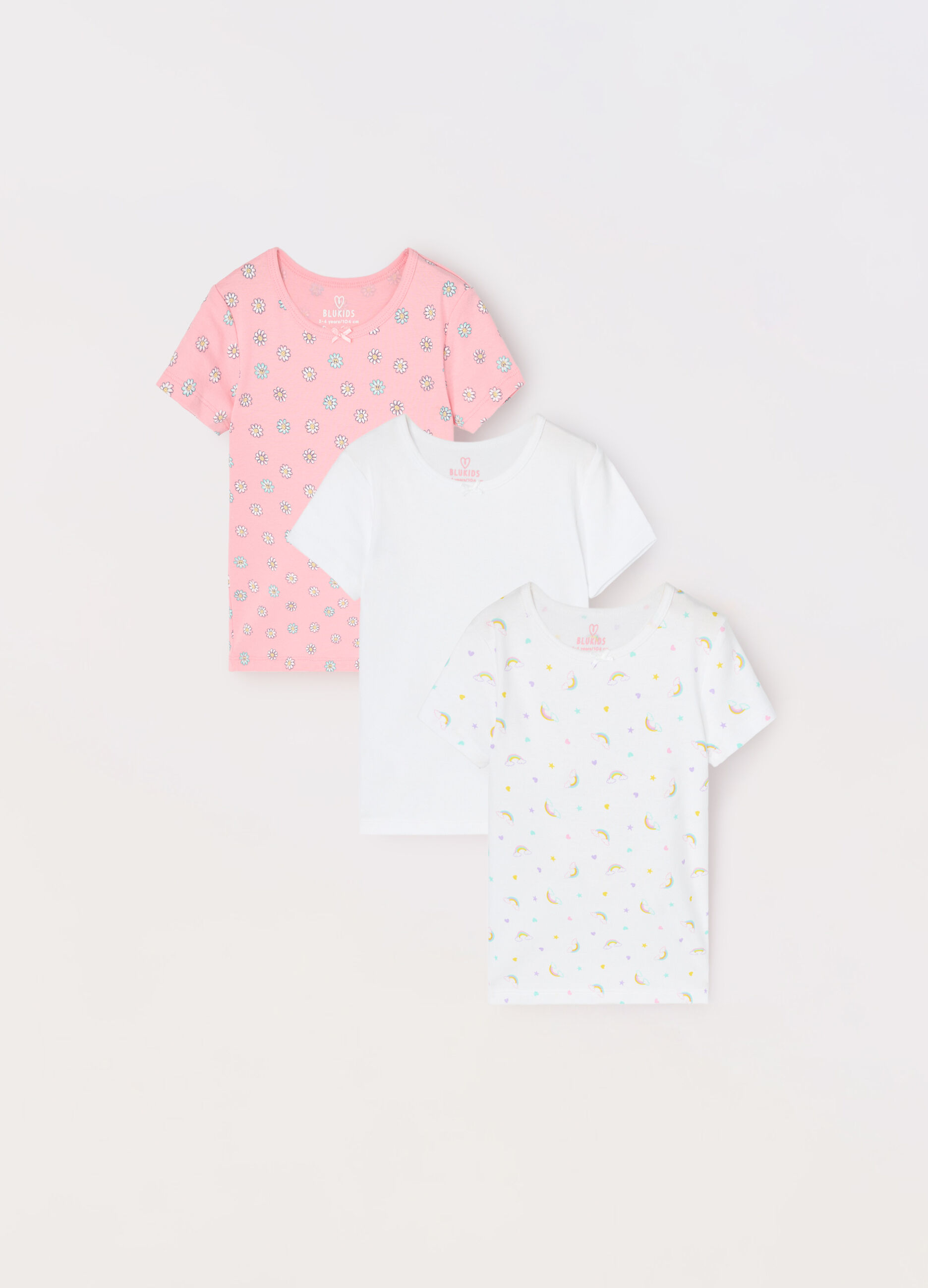 Pack 3 magliette intime in puro cotone bambina_0