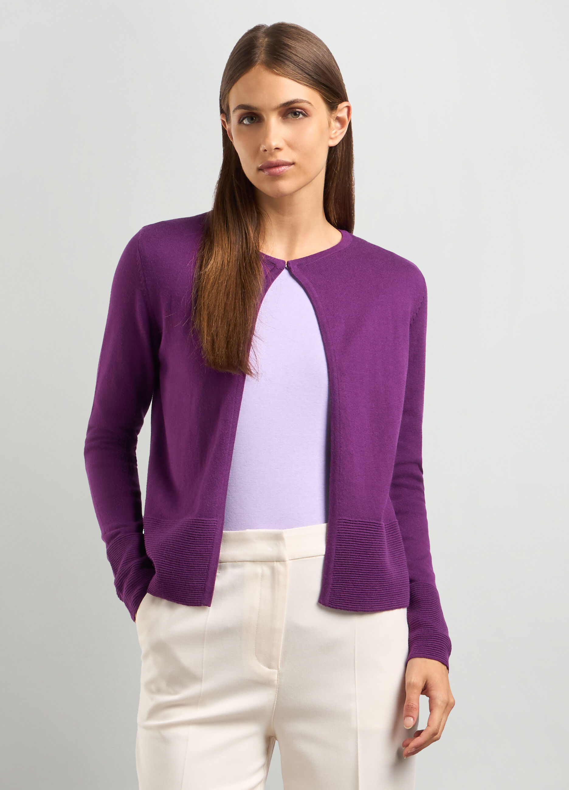 Cardigan in misto cotone donna_0