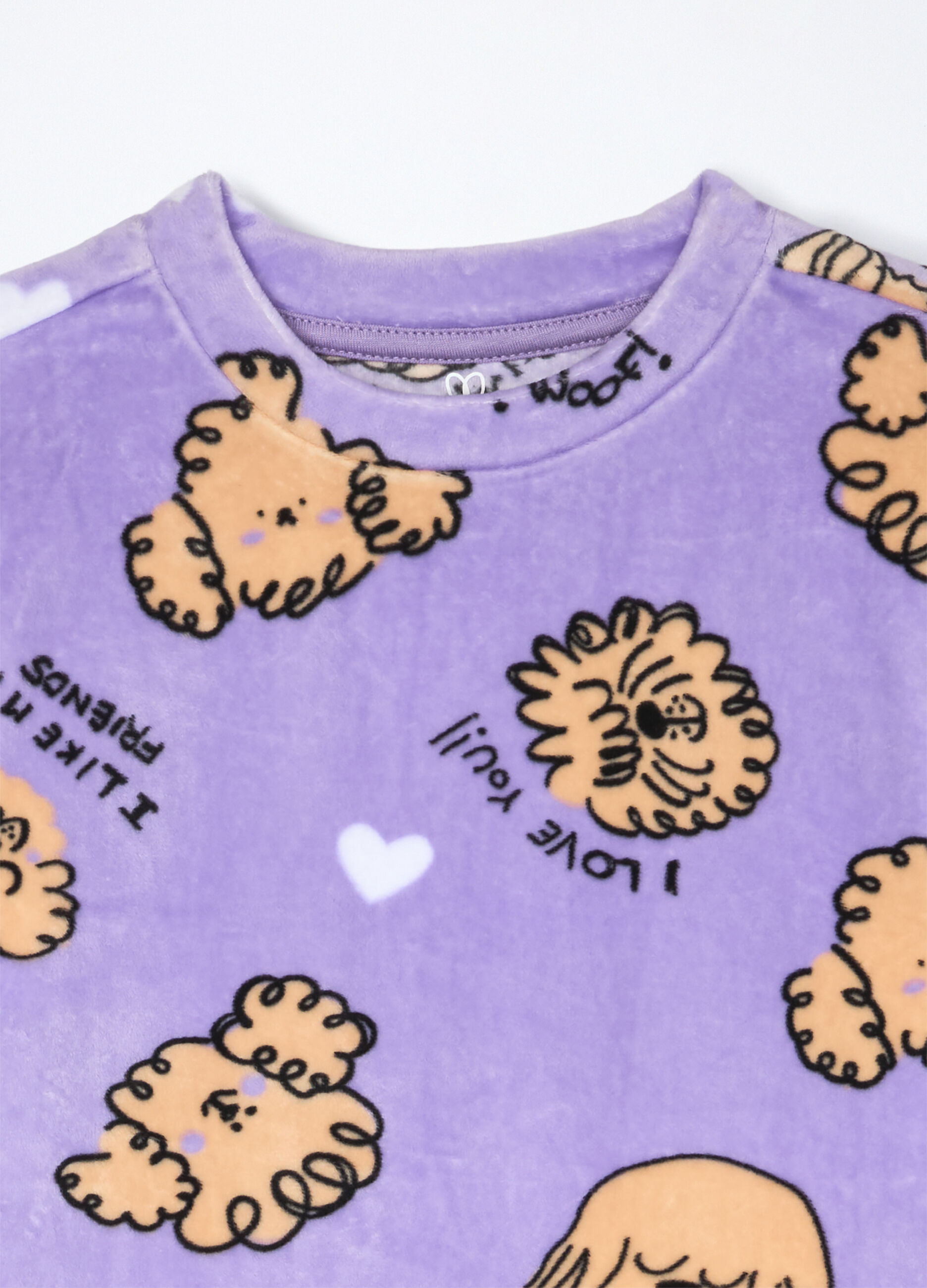 Set pigiama lungo in ciniglia bambina_2