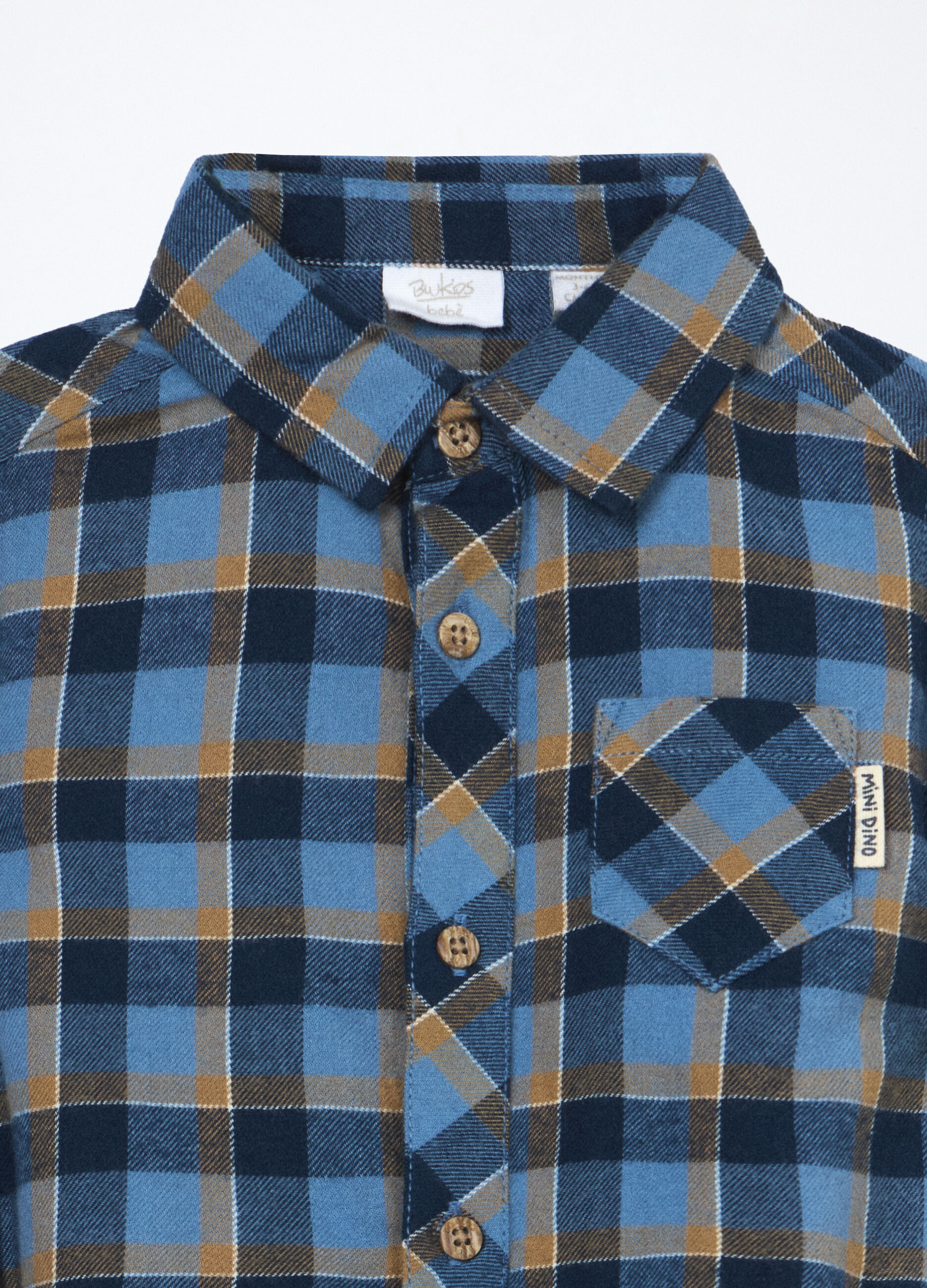 Body-camicia in flanella di puro cotone neonato_2