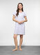 Camicia da notte corta in jersey di puro cotone donna_0