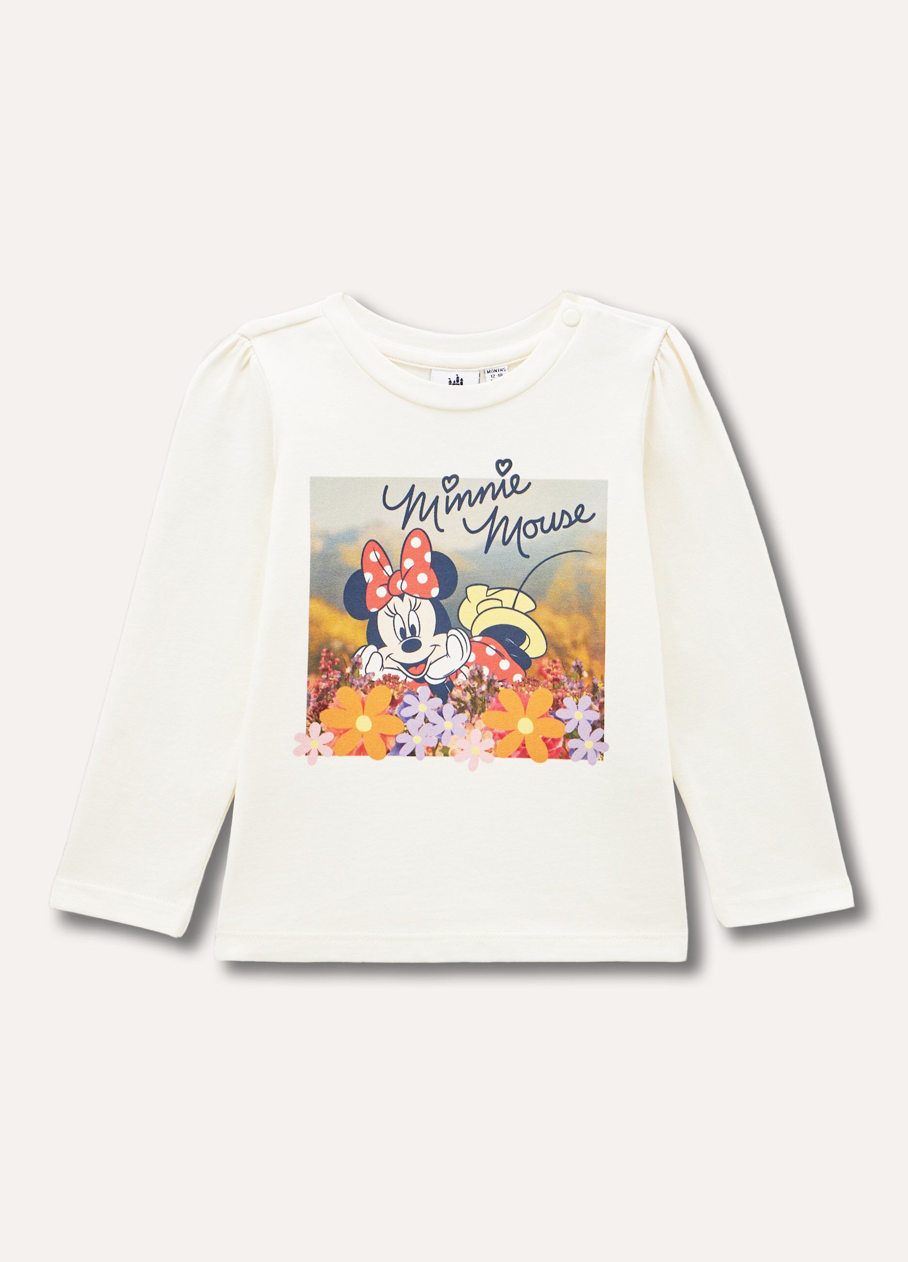 T-shirt Disney a maniche lunghe in cotone neonata_0