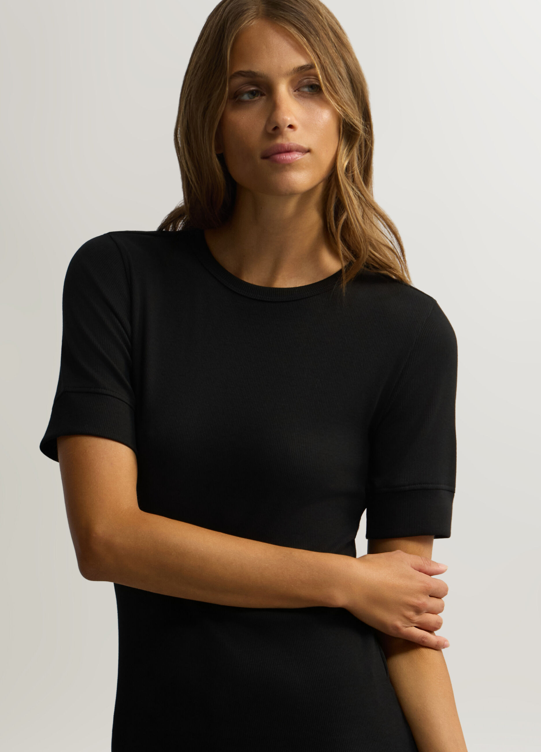 T-shirt girocollo Fitted stretch donna_2