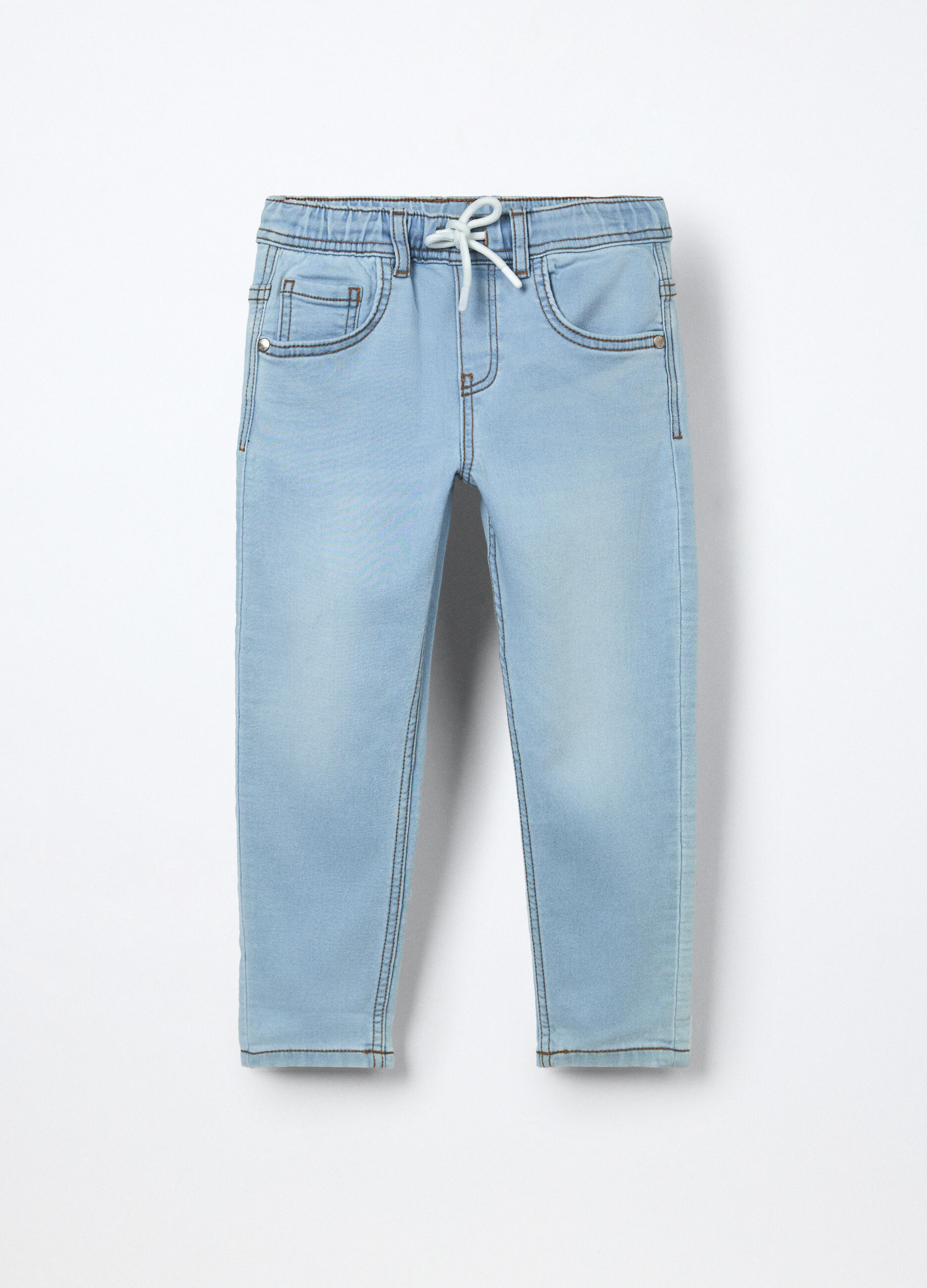 Jogger in denim misto cotone bambino_0