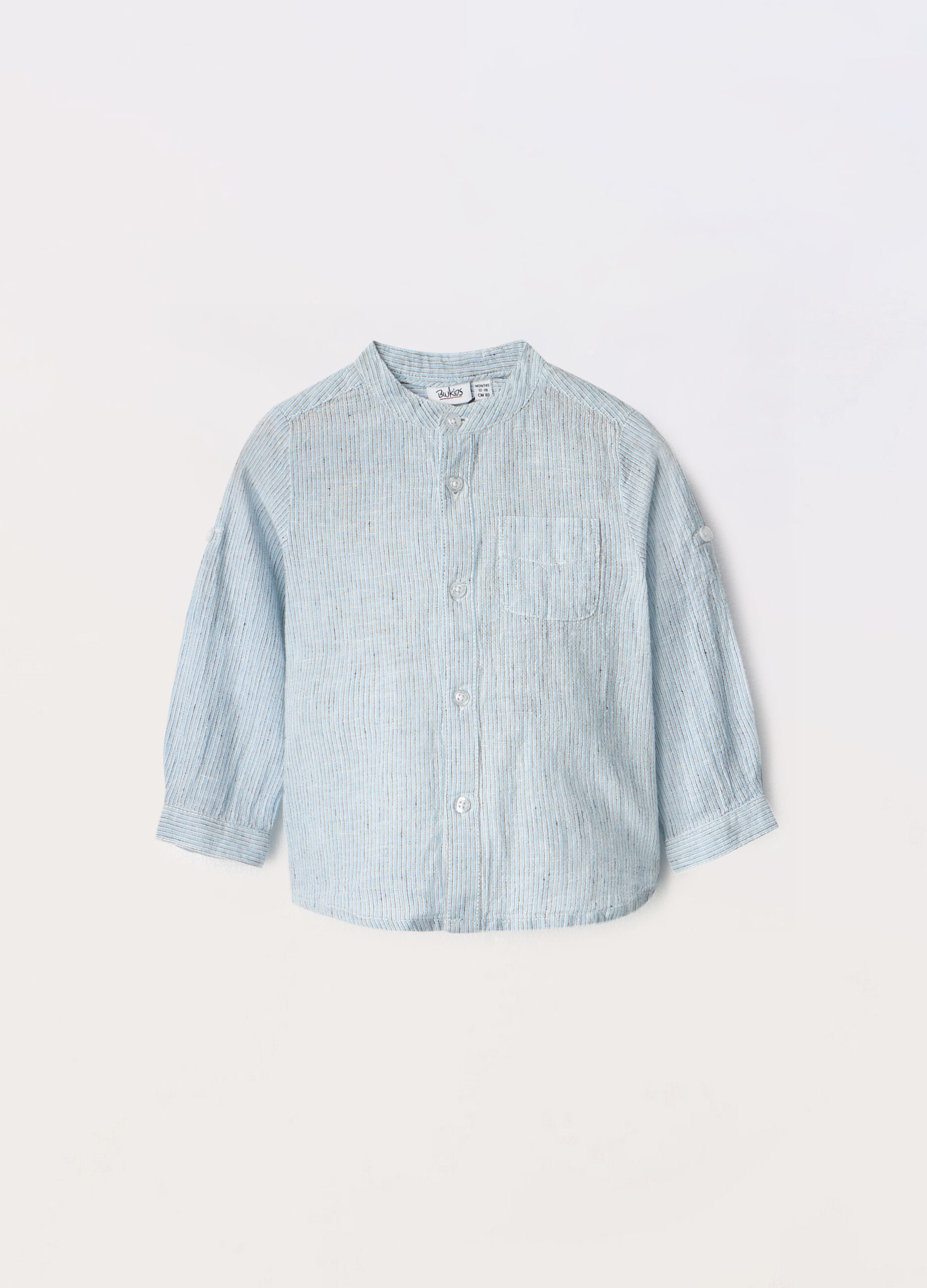 Camicia coreana misto lino neonato 