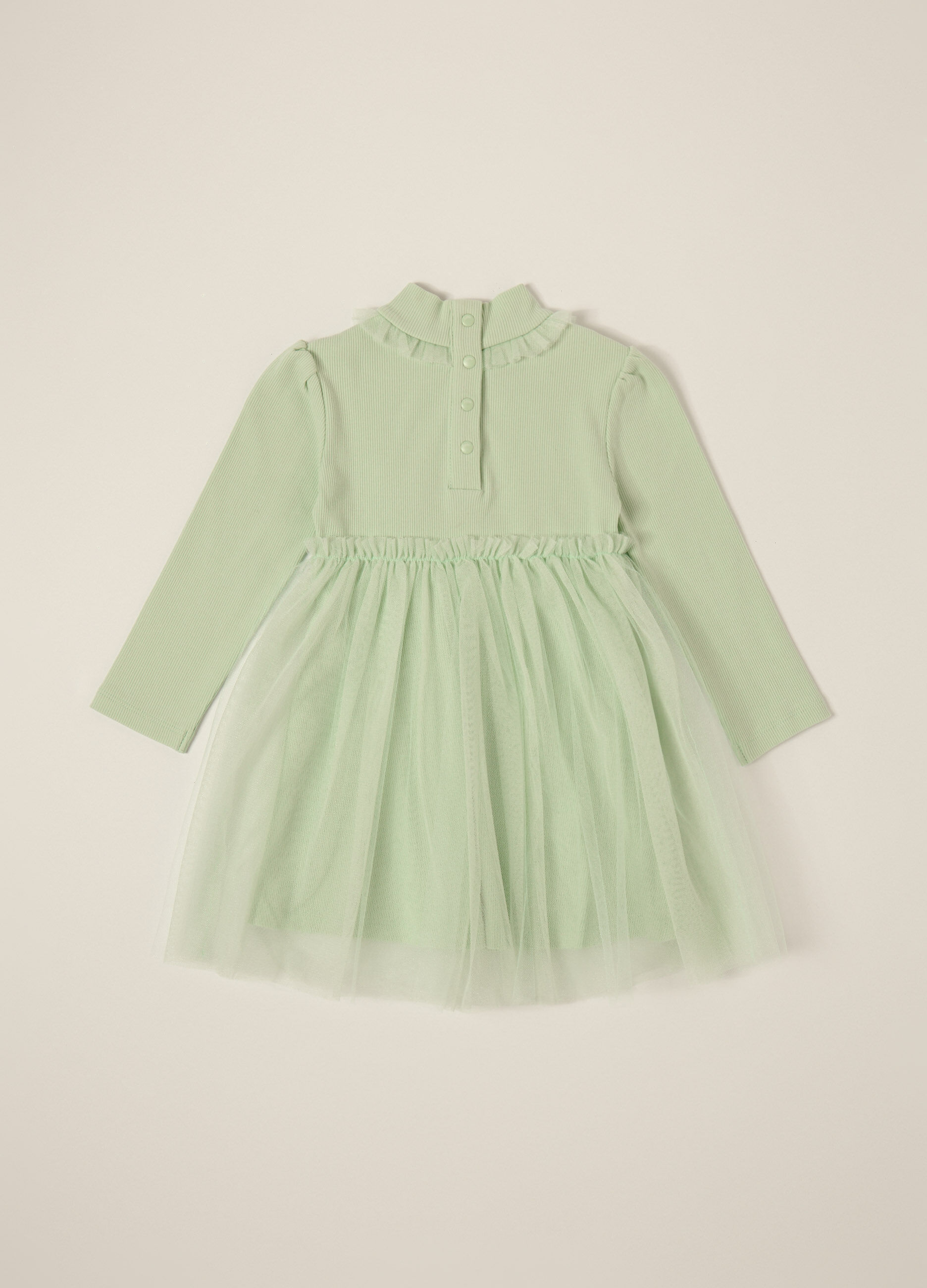 Vestito in costina di cotone stretch IANA neonata