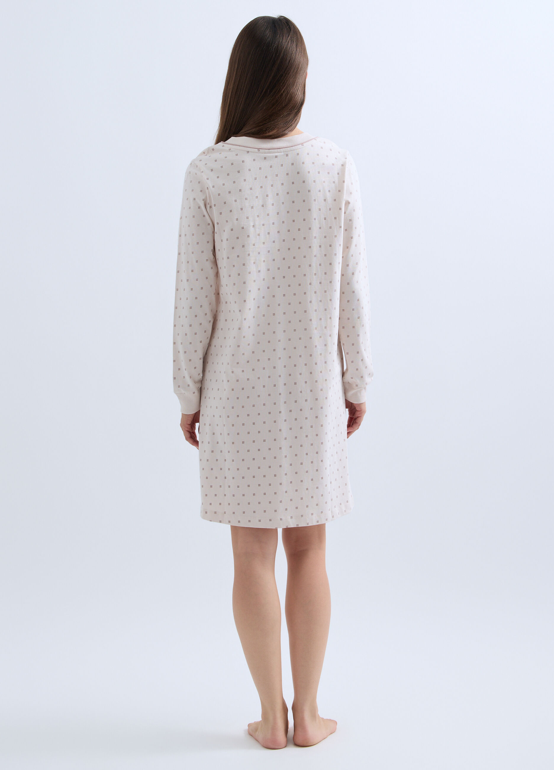 Camicia da notte in jersey di puro cotone donna_1