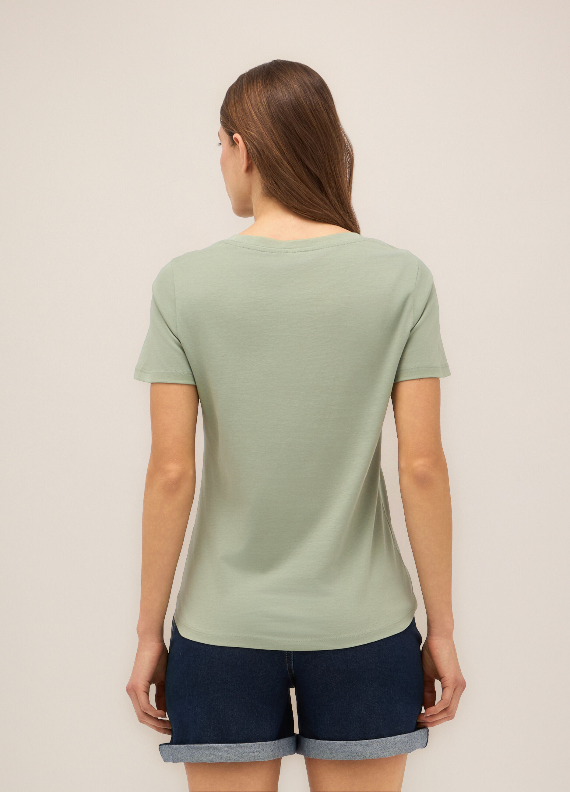 T-shirt in puro cotone donna_1