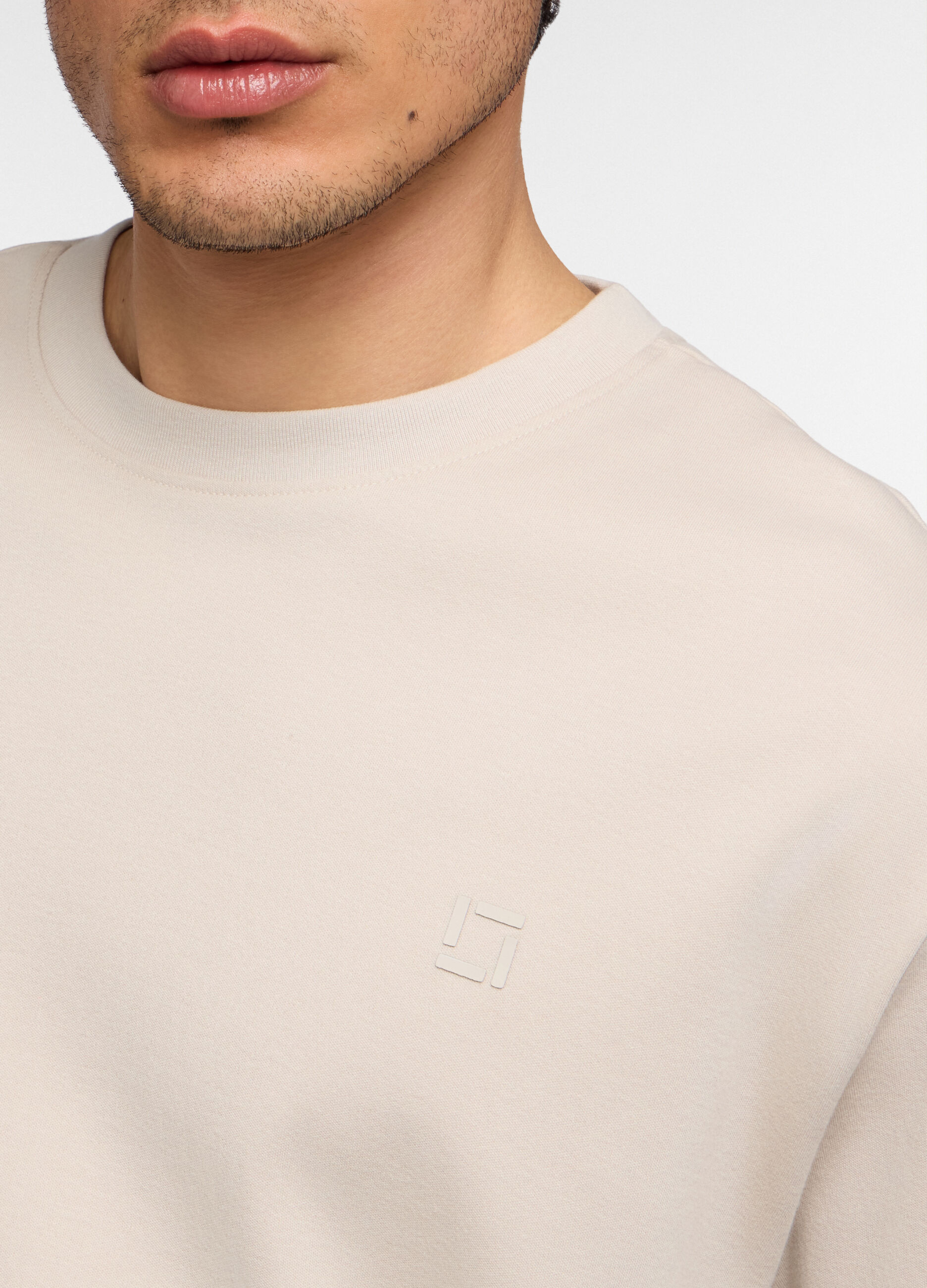 T-shirt girocollo oversize in cotone uomo_2