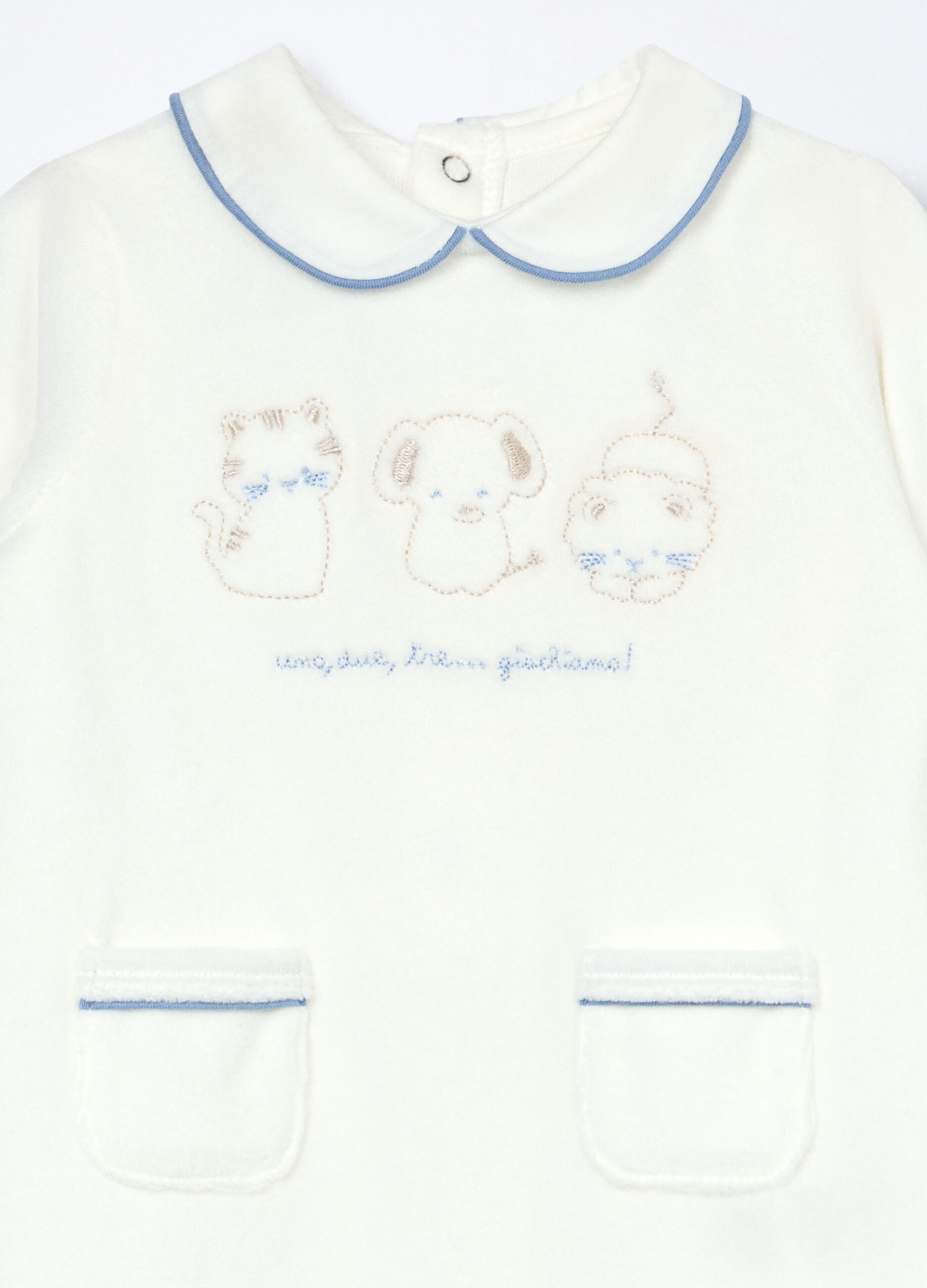 Tutina misto cotone velours neonato_2