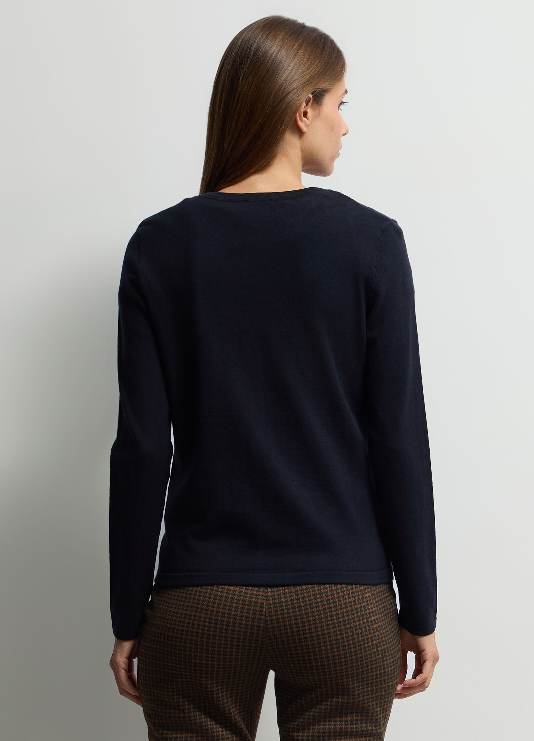 Cardigan girocollo rasato donna_1
