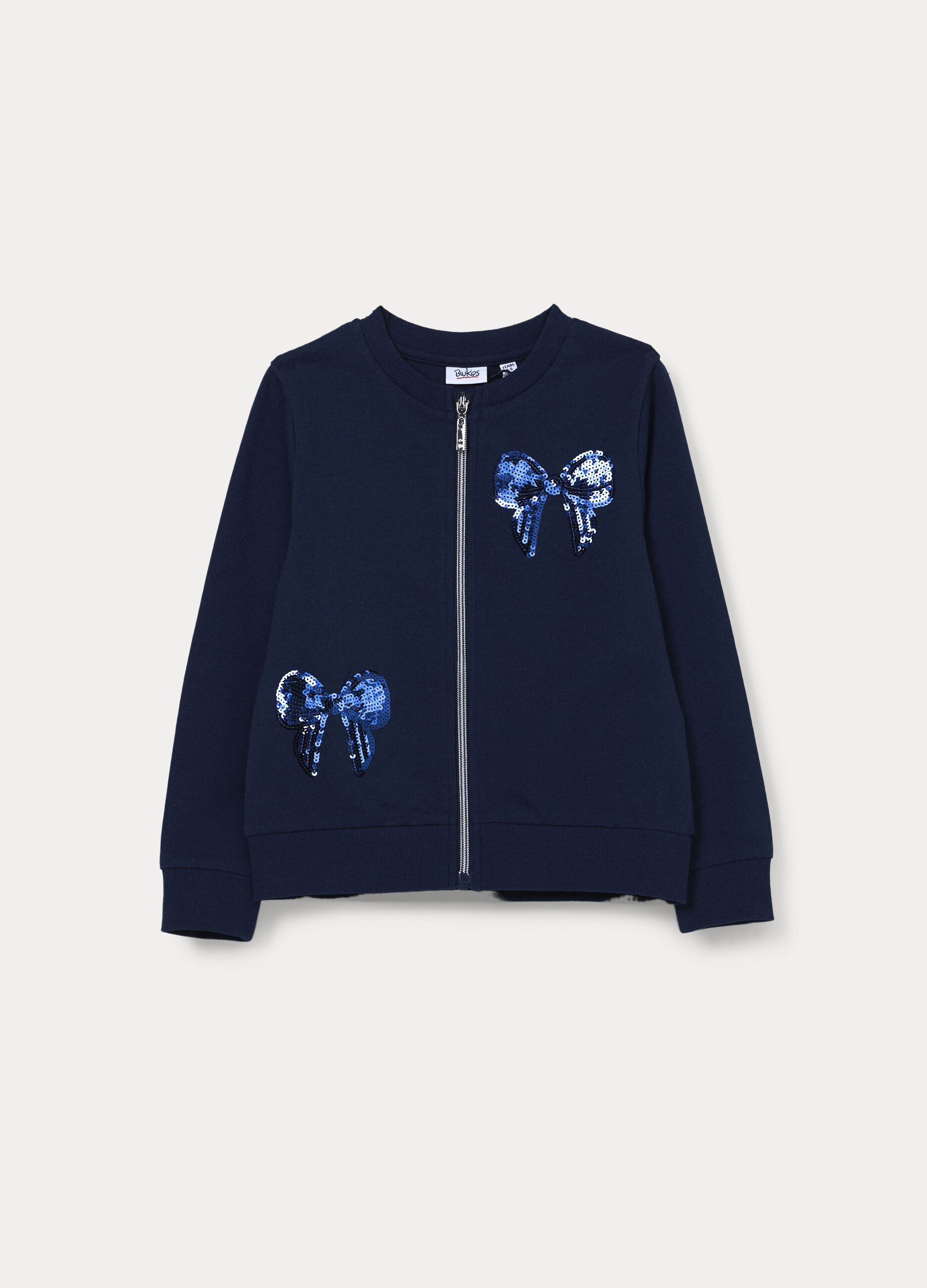 Felpa in french terry di cotone stretch bambina_0