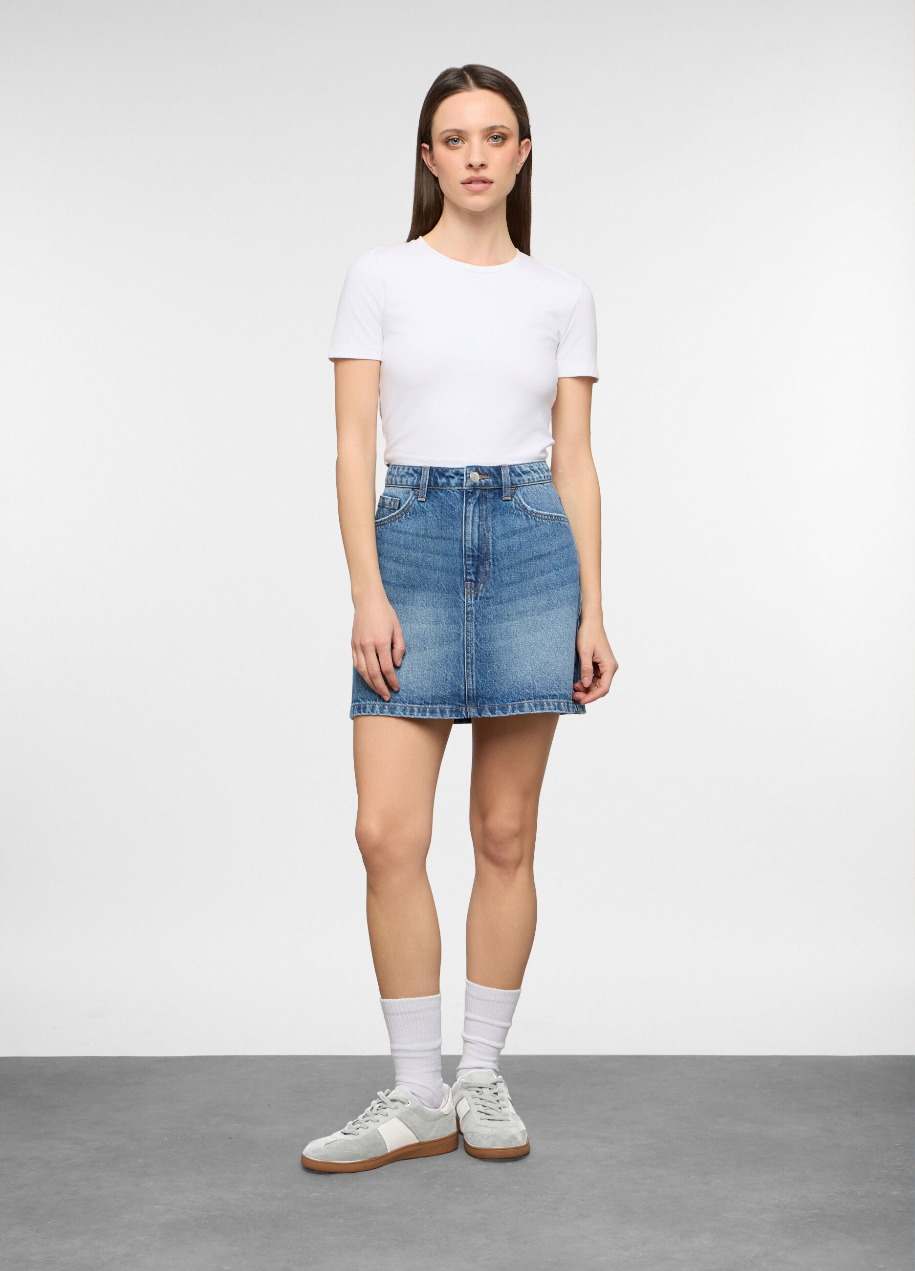 Gonna mini in denim donna_0