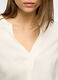 Blusa regular fit con scollo a V misto lino donna_2